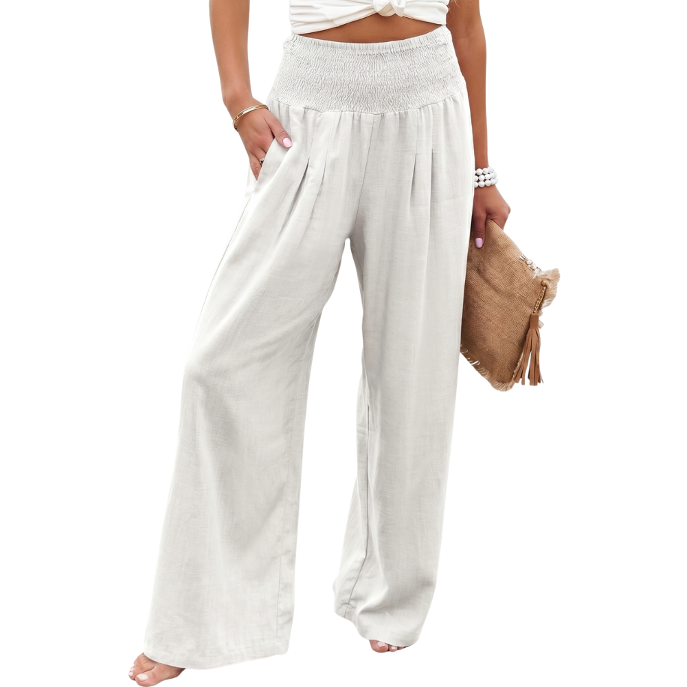 Summer And Boho Casual Wide Leg Linen Palazzo For Women