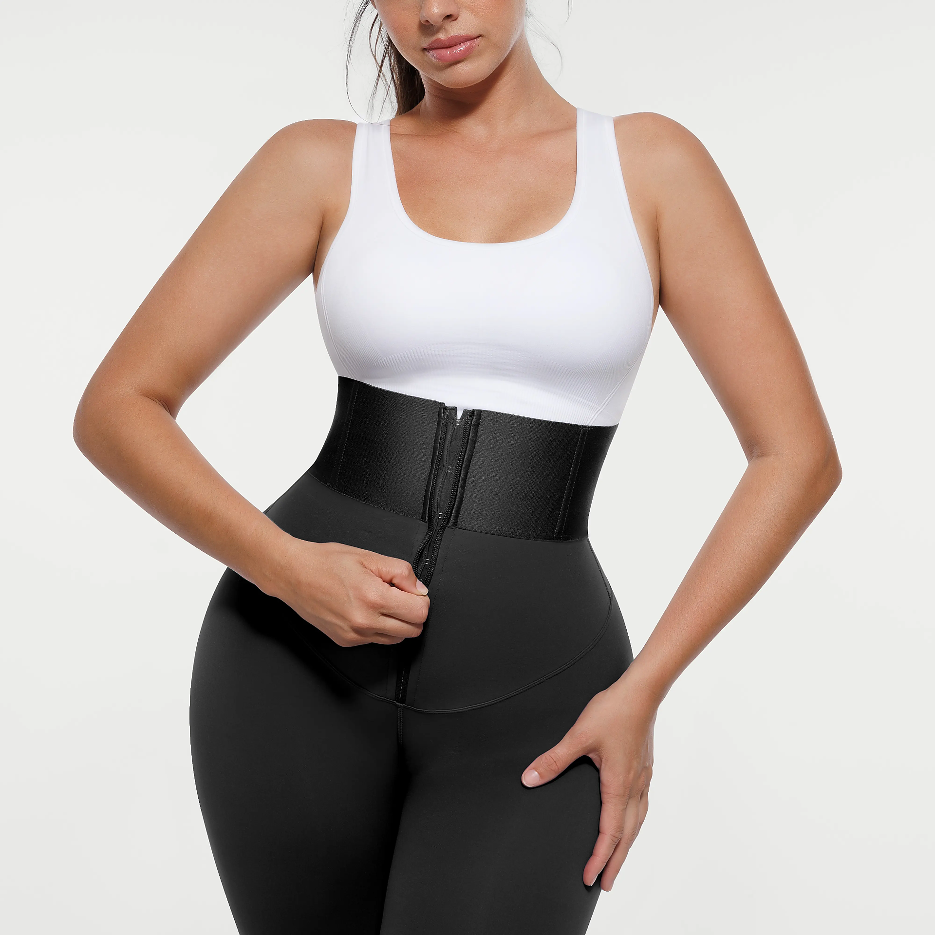 High Rise Compression Leggings with Supportive Fit for Women