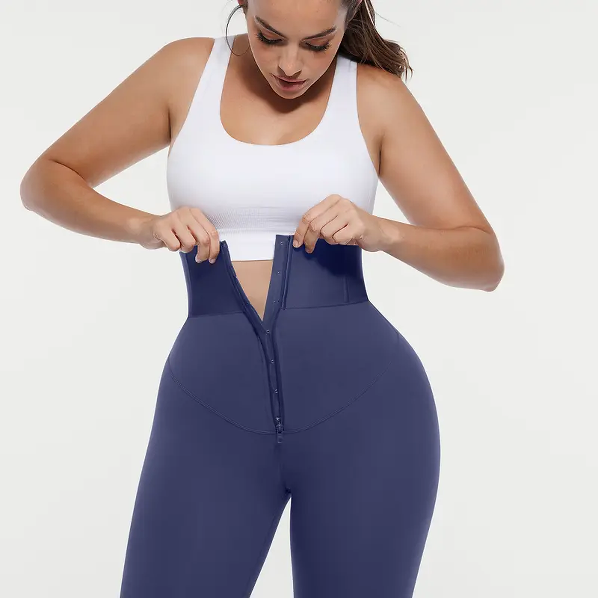 High Rise Compression Leggings with Supportive Fit for Women