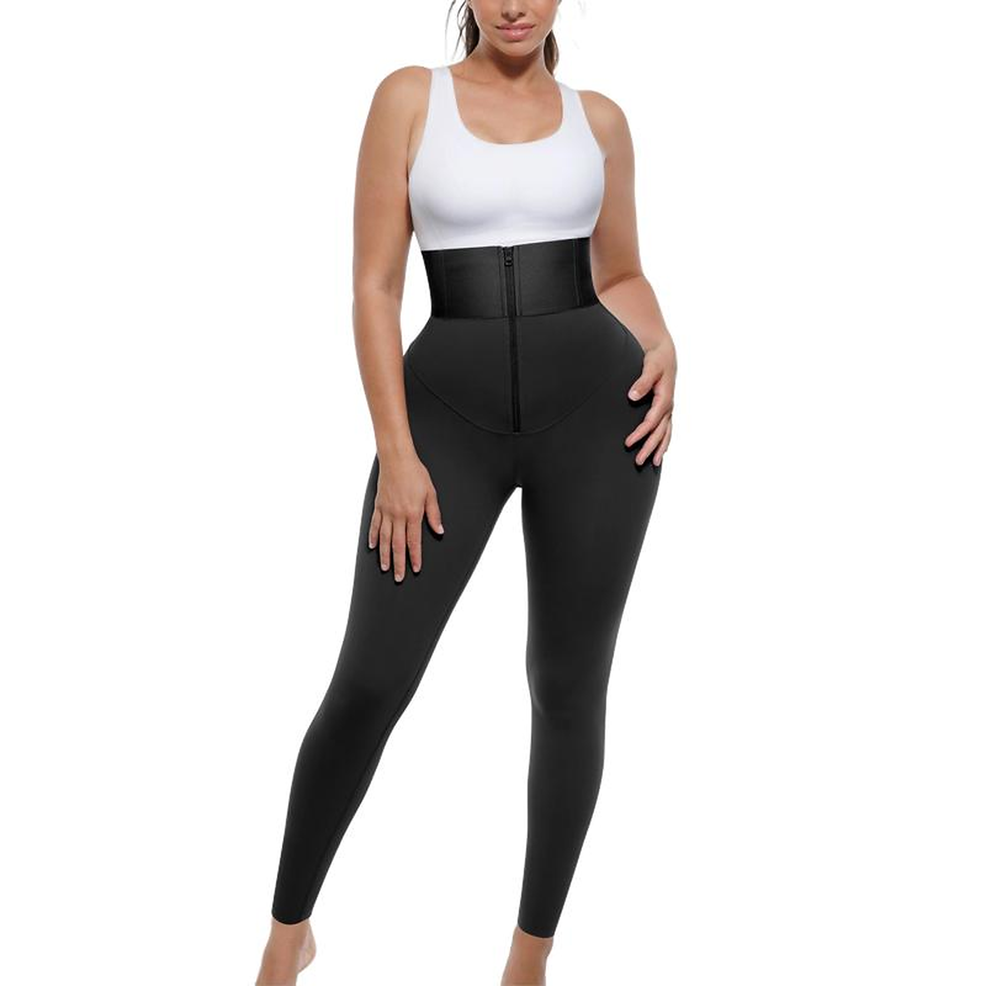 High Rise Compression Leggings with Supportive Fit for Women