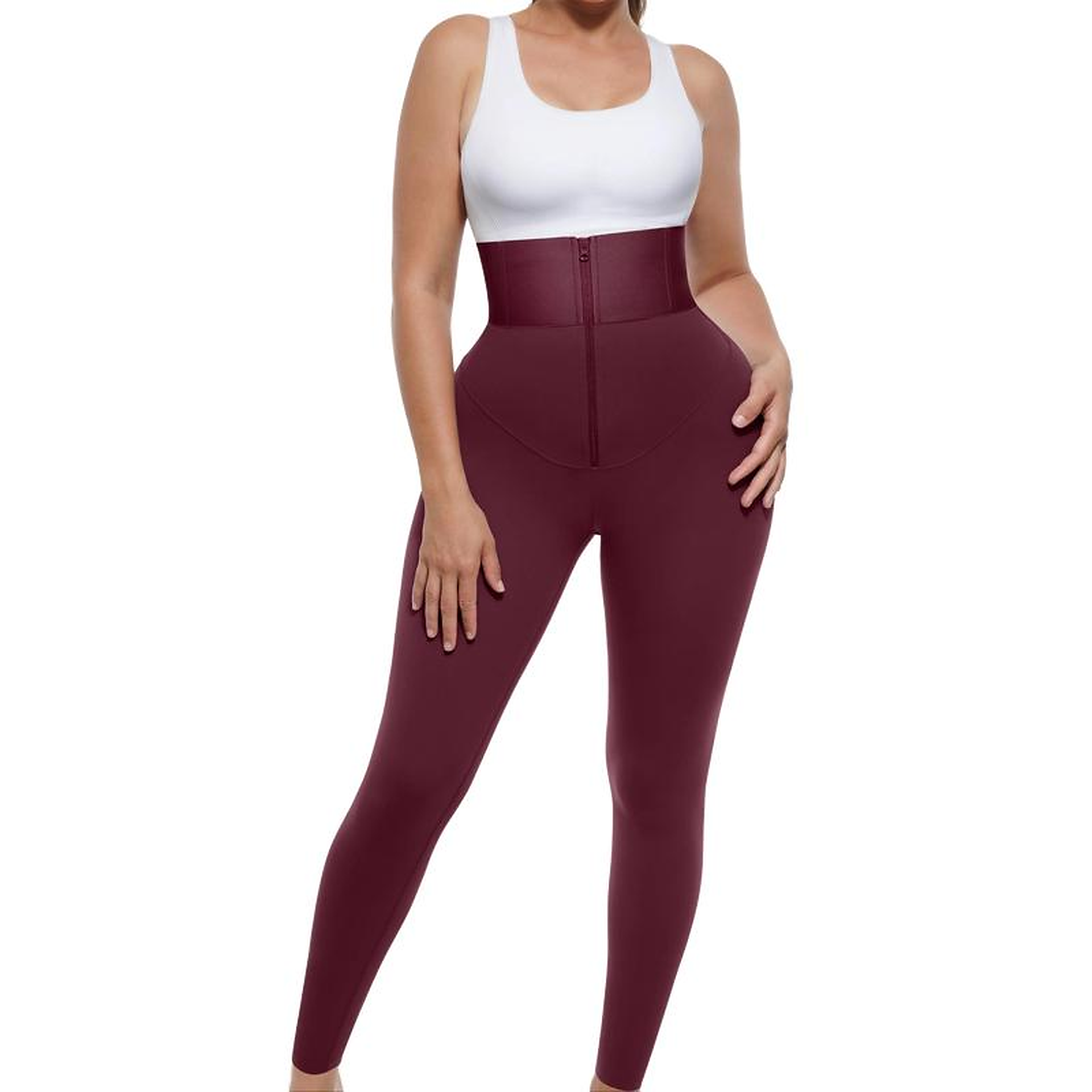 High Rise Compression Leggings with Supportive Fit for Women