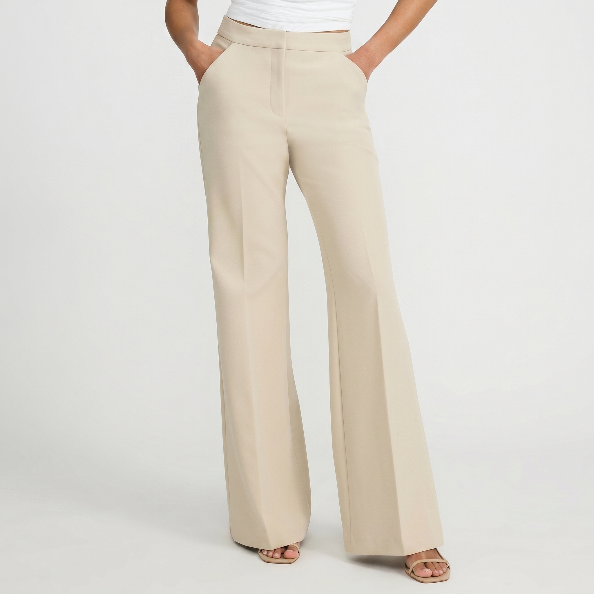 Editor Studio Stretch Twill High Waisted Flare Trouser