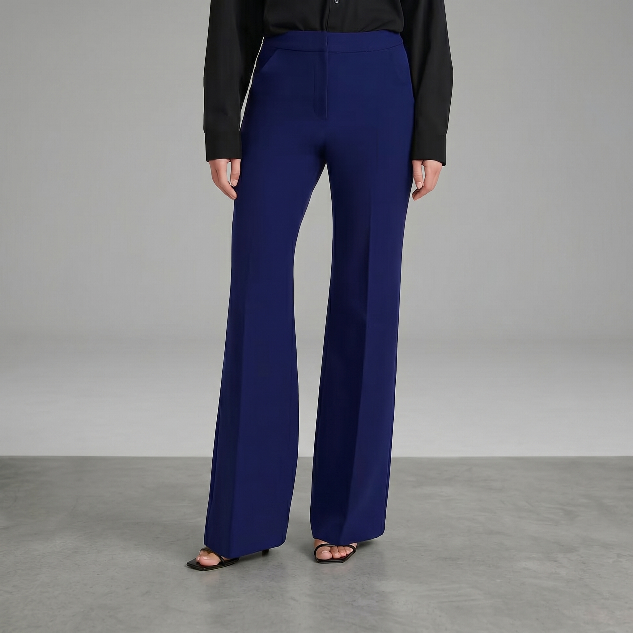 Editor Studio Stretch Twill High Waisted Flare Trouser
