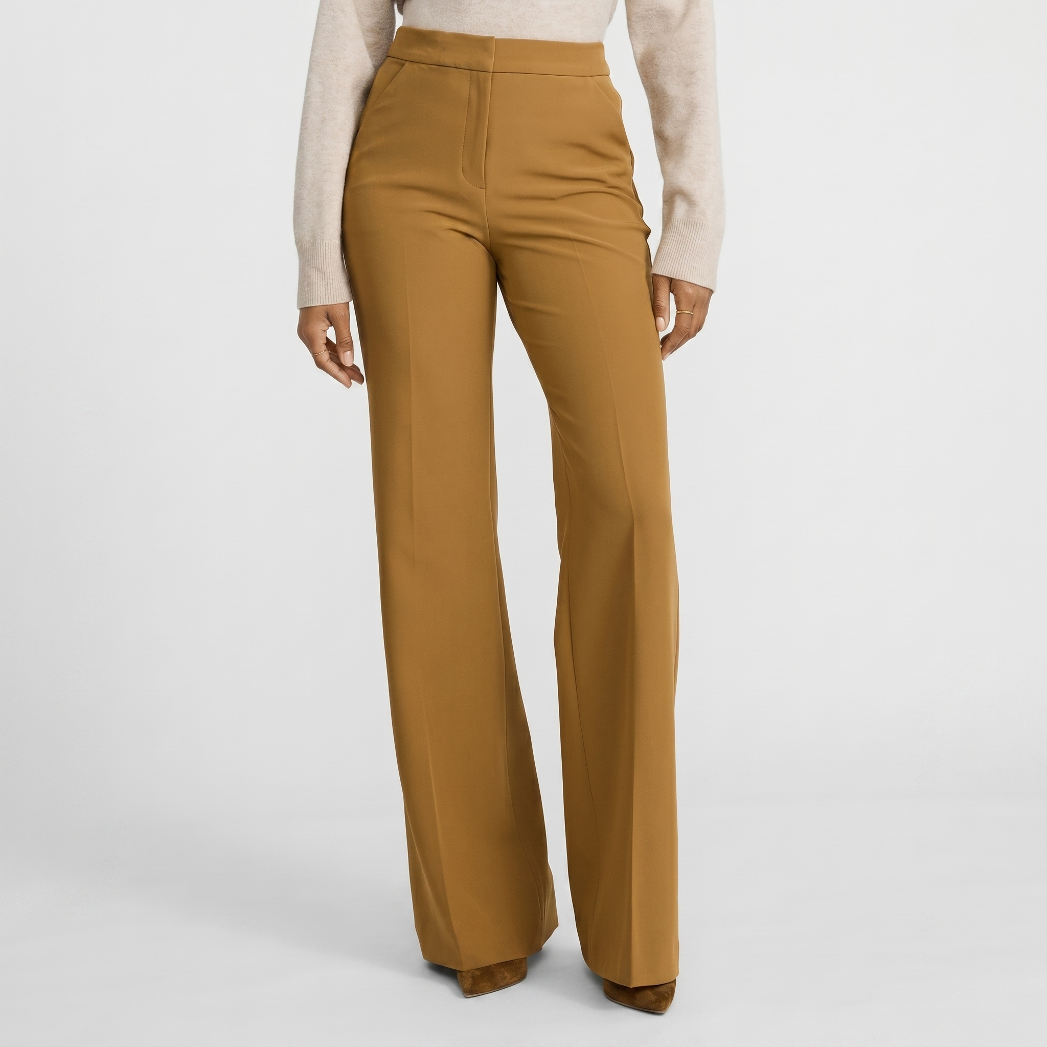 Editor Signature Stretch High Waisted Flare Trouser