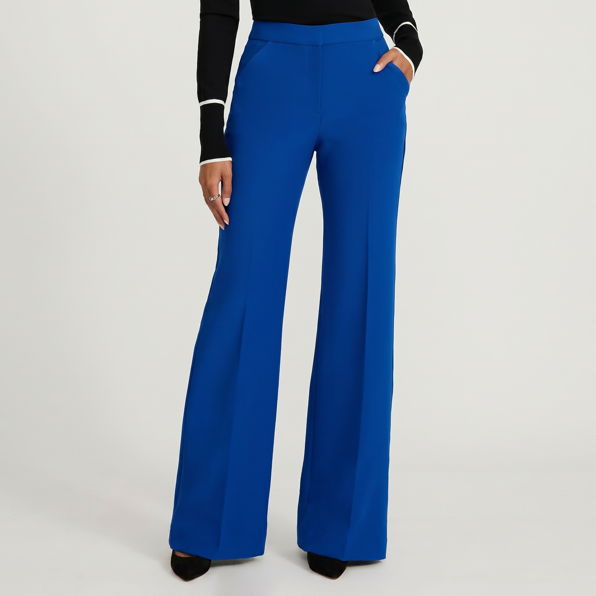 Editor Signature Stretch High Waisted Flare Trouser