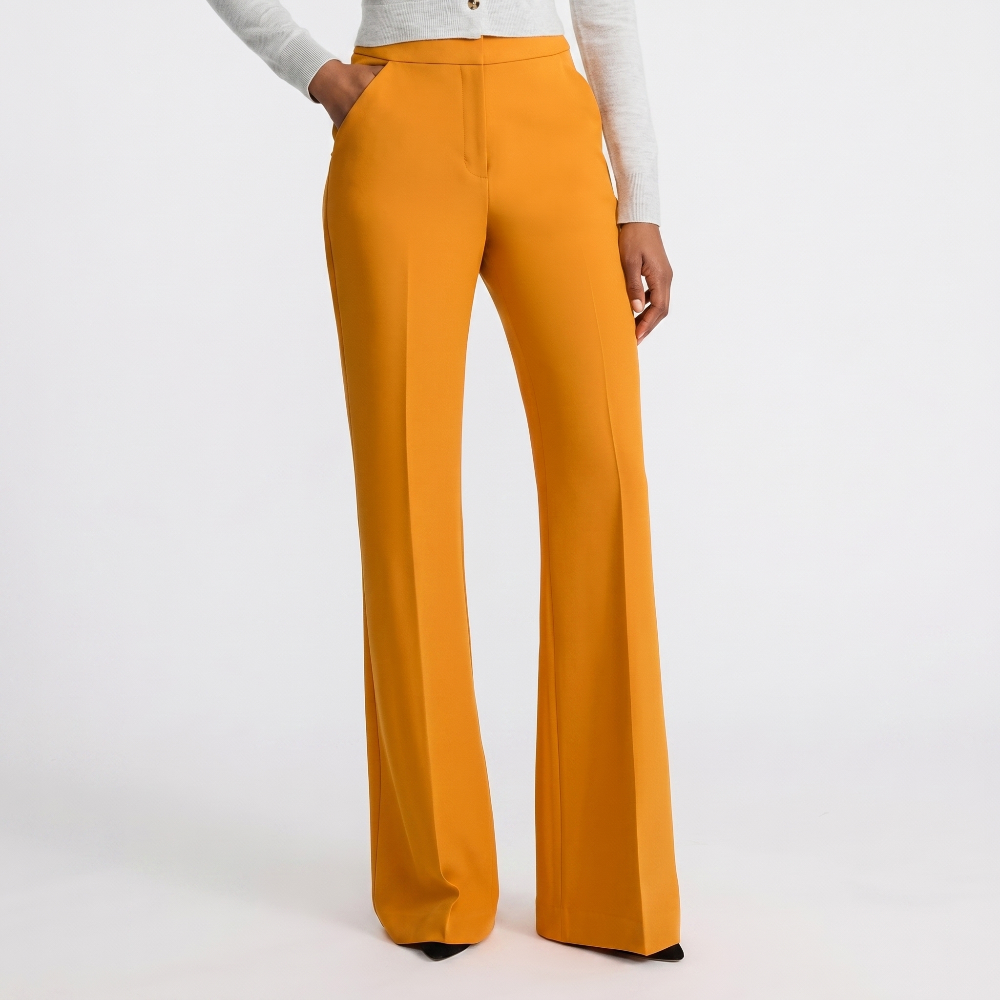 Editor Signature Stretch High Waisted Flare Trouser