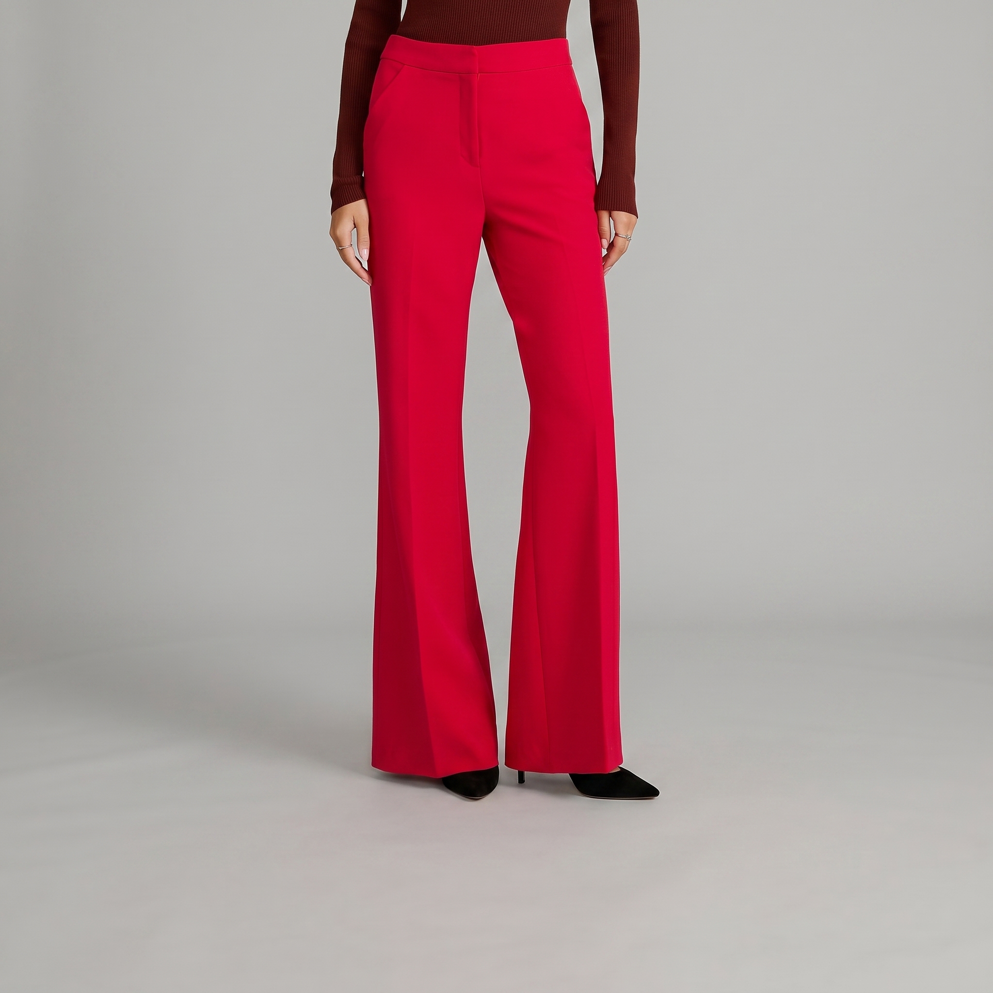 Editor Signature Stretch High Waisted Flare Trouser