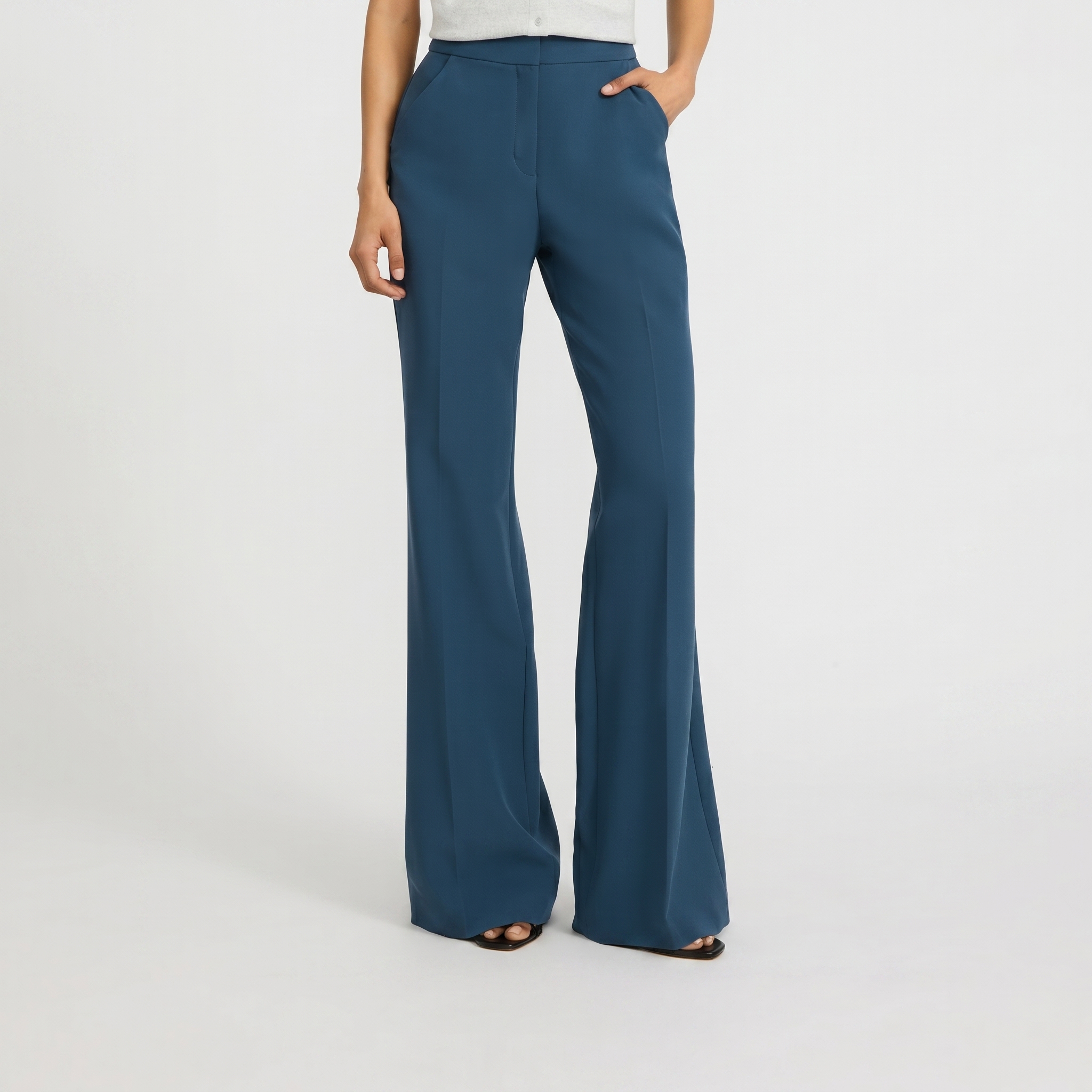Editor Signature Stretch High Waisted Flare Trouser