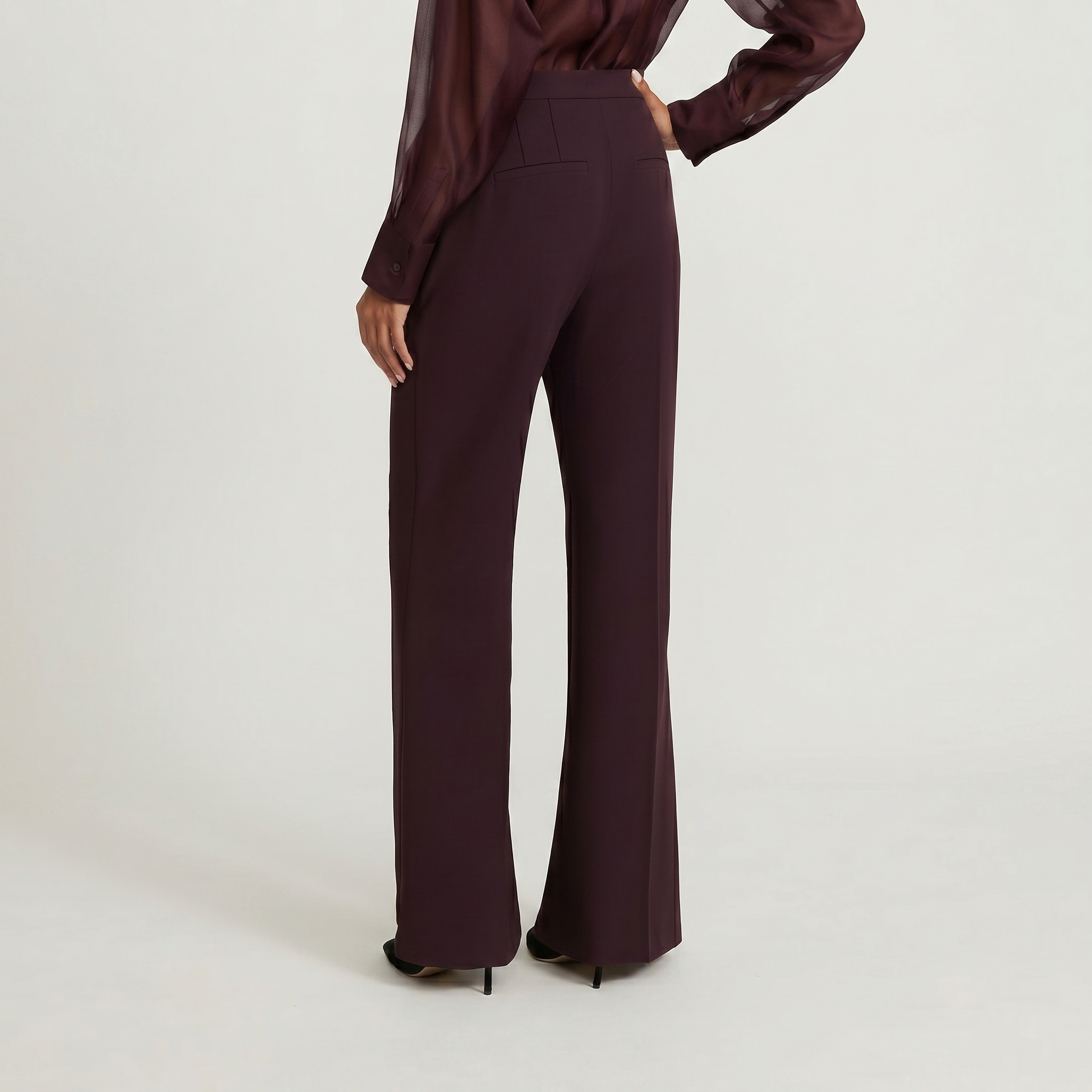 Editor Signature Stretch High Waisted Flare Trouser