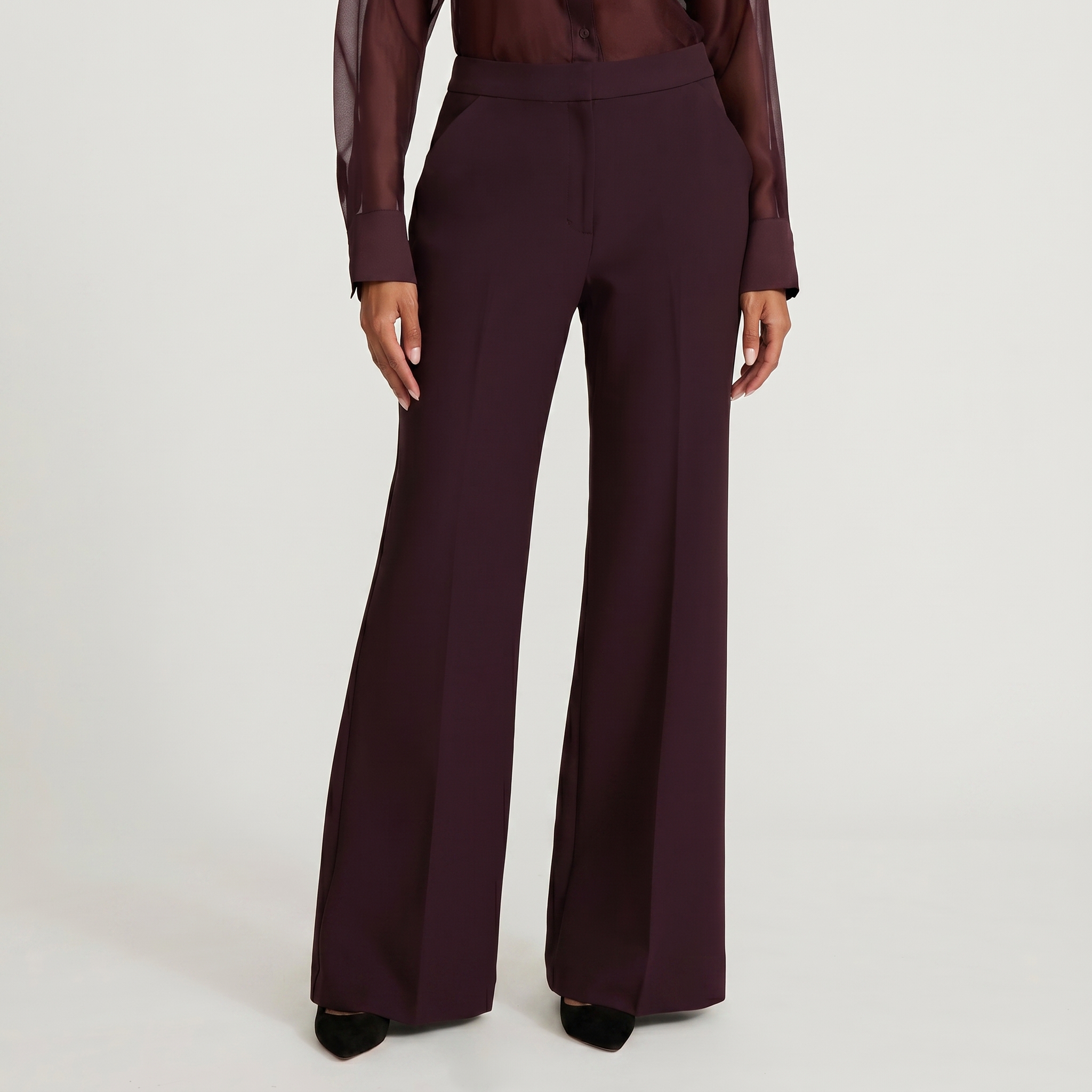 Editor Signature Stretch High Waisted Flare Trouser