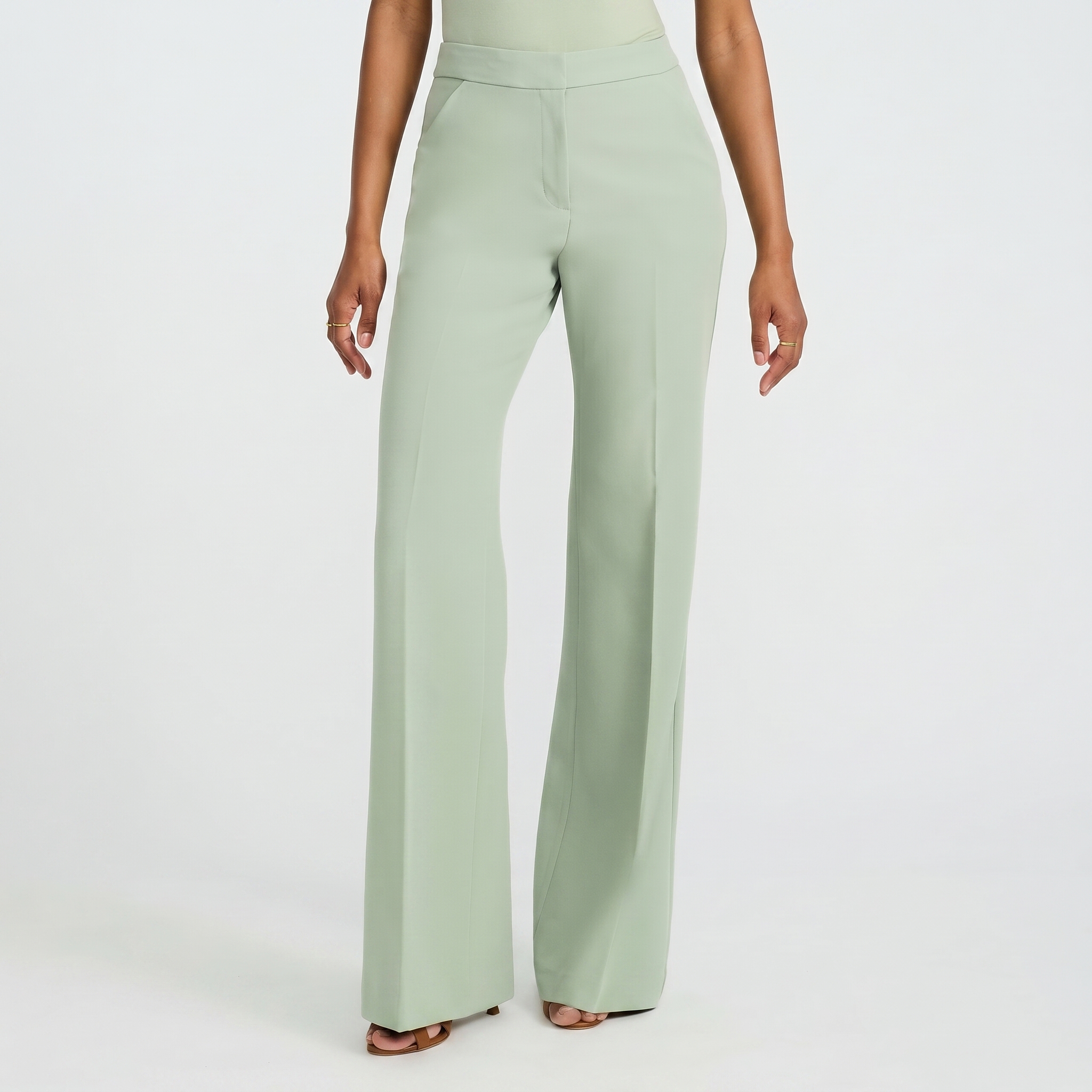 Editor Signature Stretch High Waisted Flare Trouser