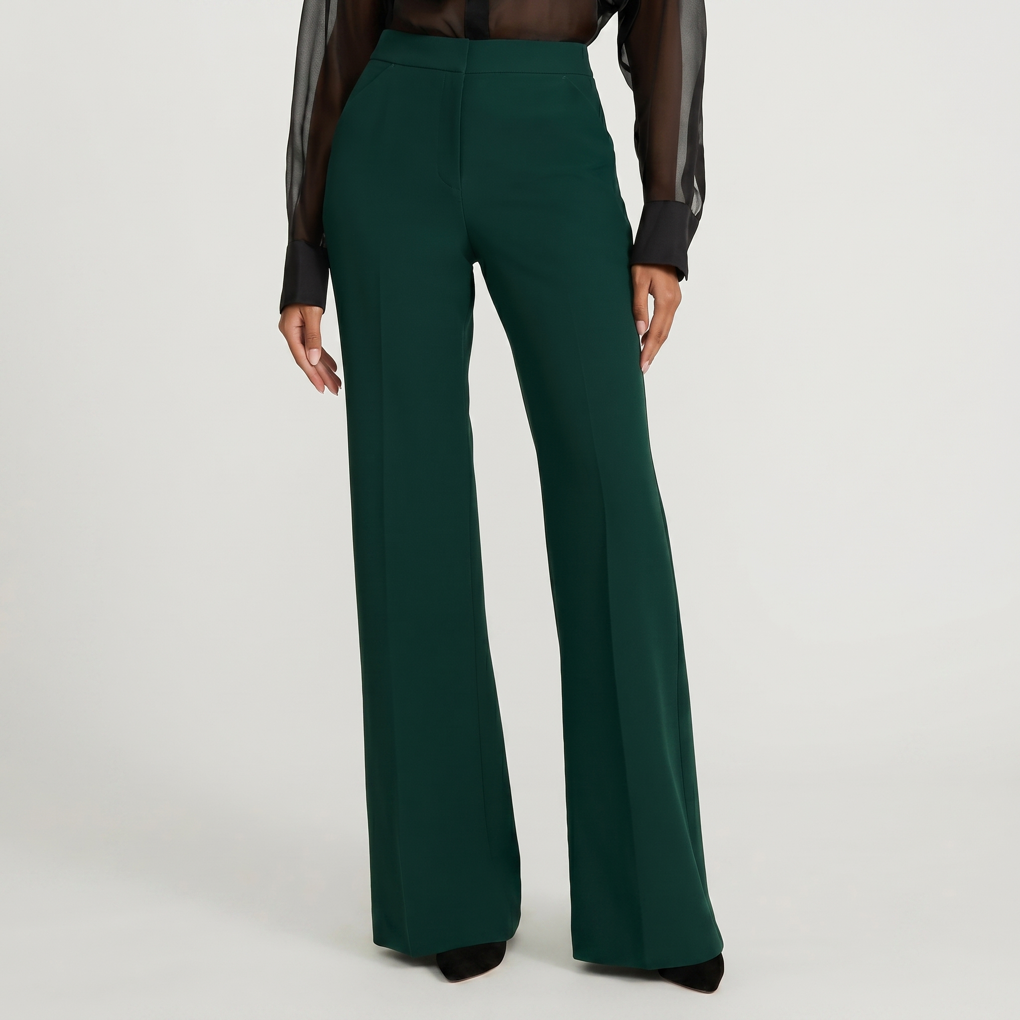 Editor Signature Stretch High Waisted Flare Trouser