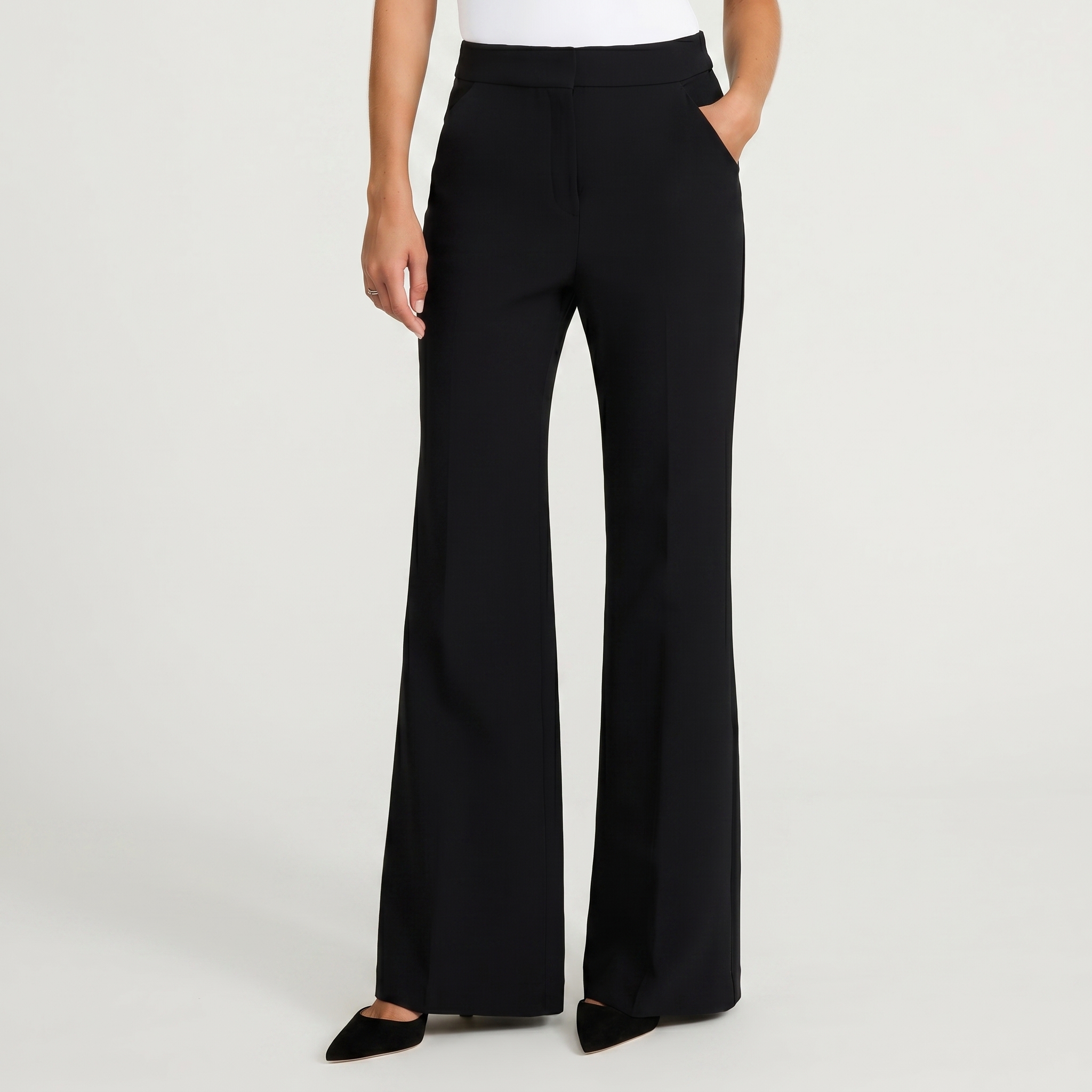 Editor Studio Stretch Twill High Waisted Flare Trouser