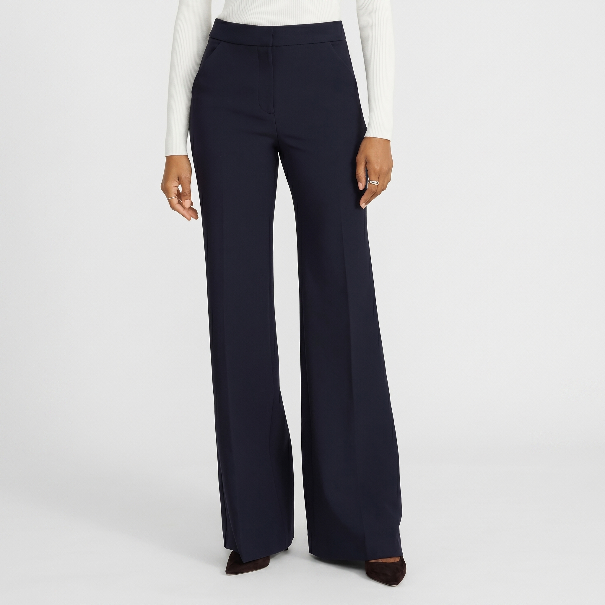 Editor Studio Stretch Twill High Waisted Flare Trouser