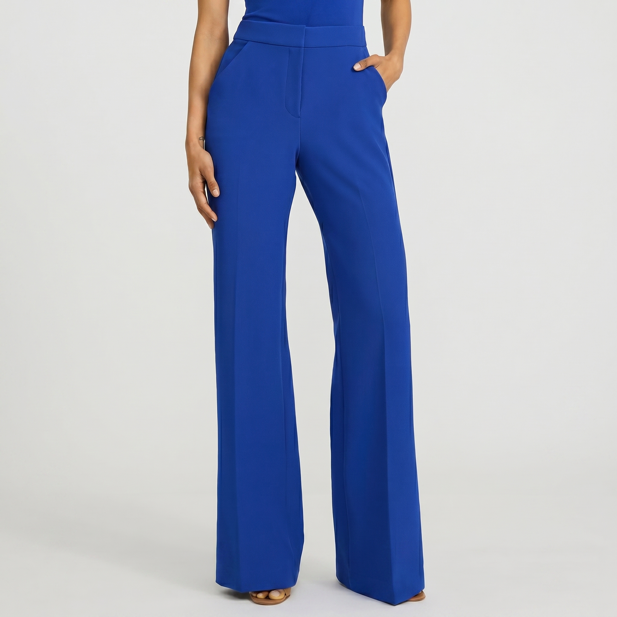 Editor Studio Stretch Twill High Waisted Flare Trouser