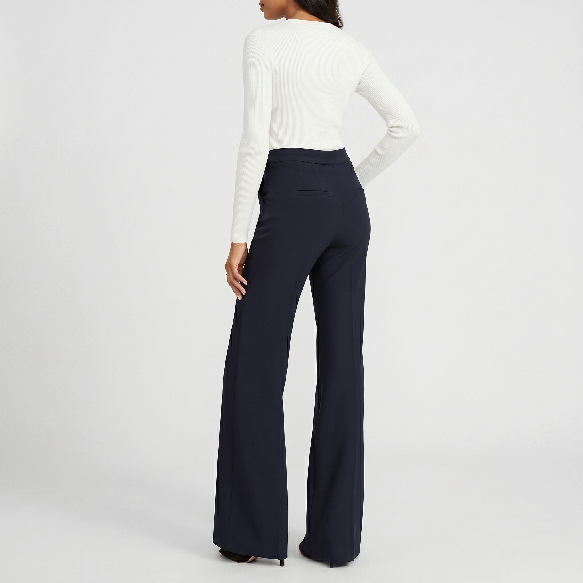 Editor Studio Stretch Twill High Waisted Flare Trouser