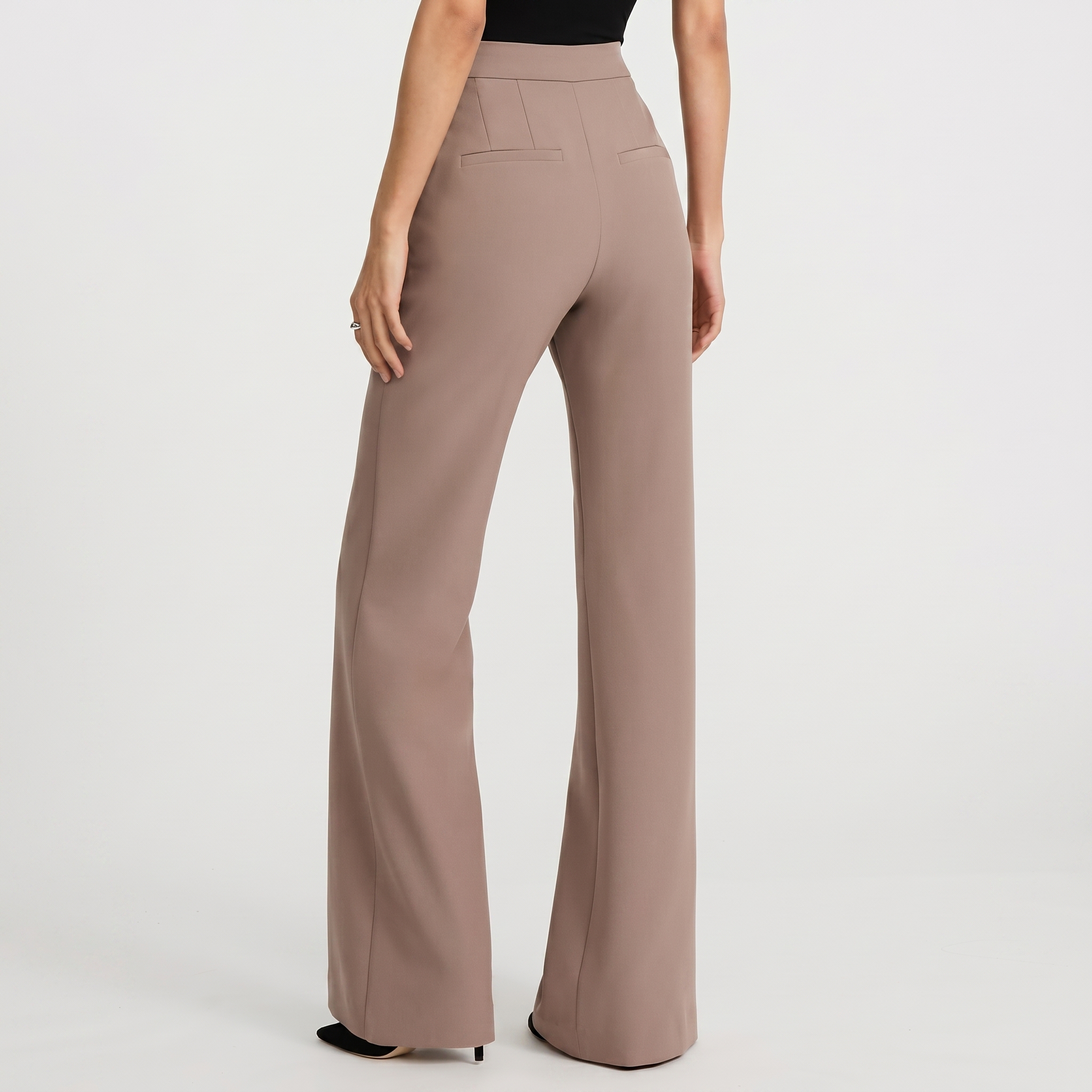 Editor Studio Stretch Twill High Waisted Flare Trouser
