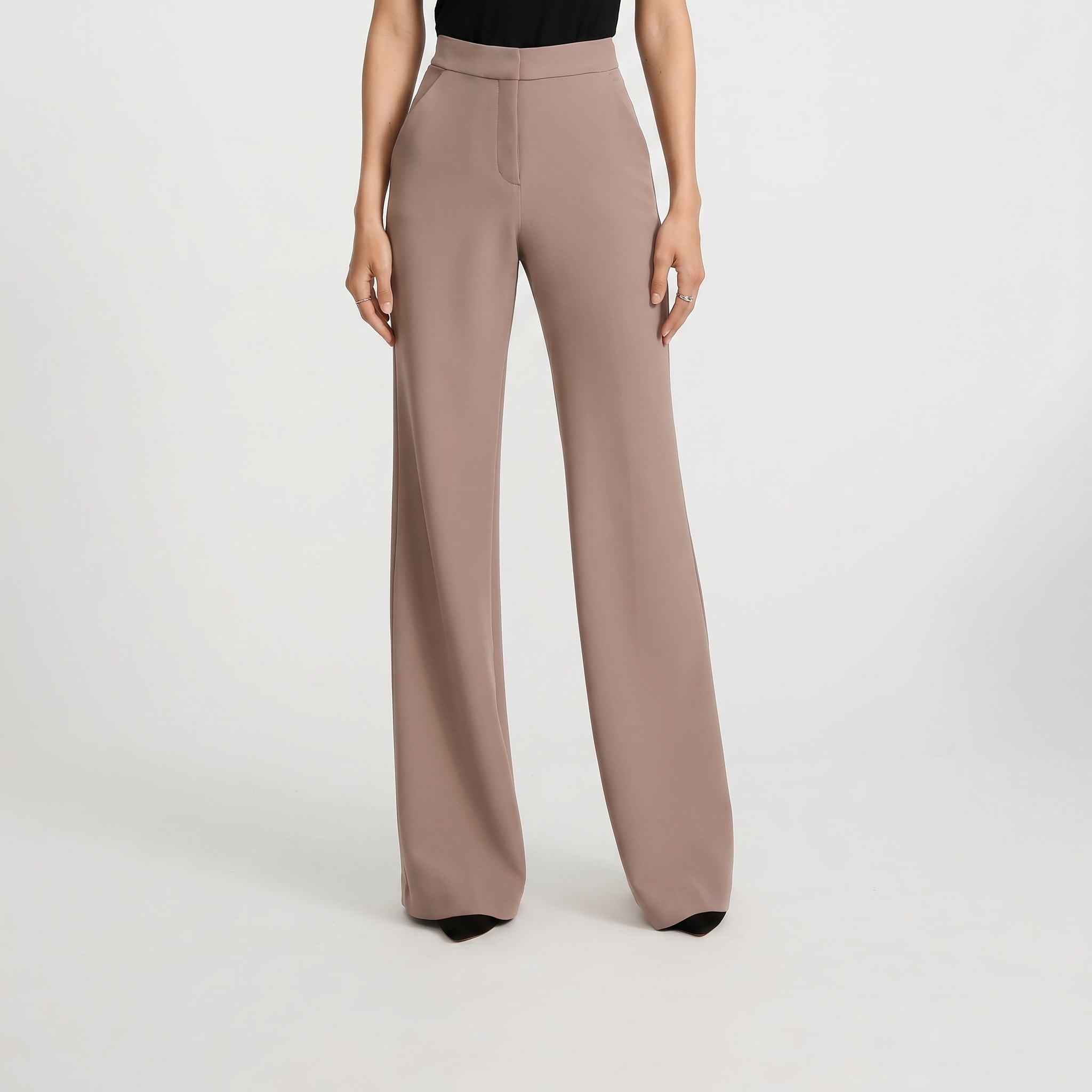 Editor Studio Stretch Twill High Waisted Flare Trouser
