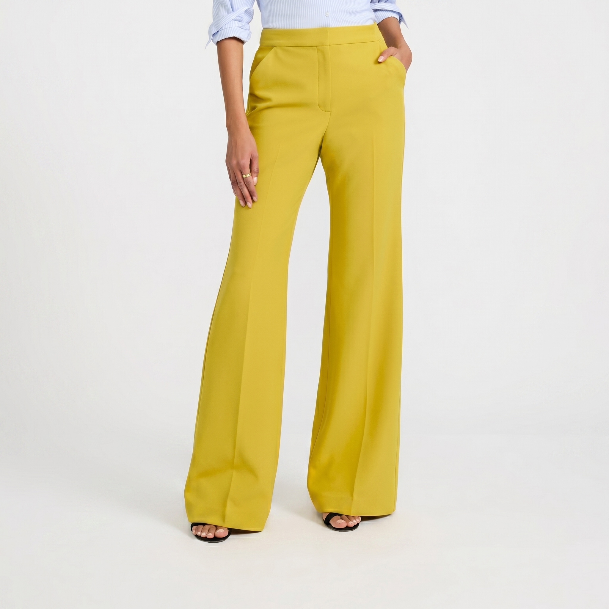 Editor Studio Stretch Twill High Waisted Flare Trouser
