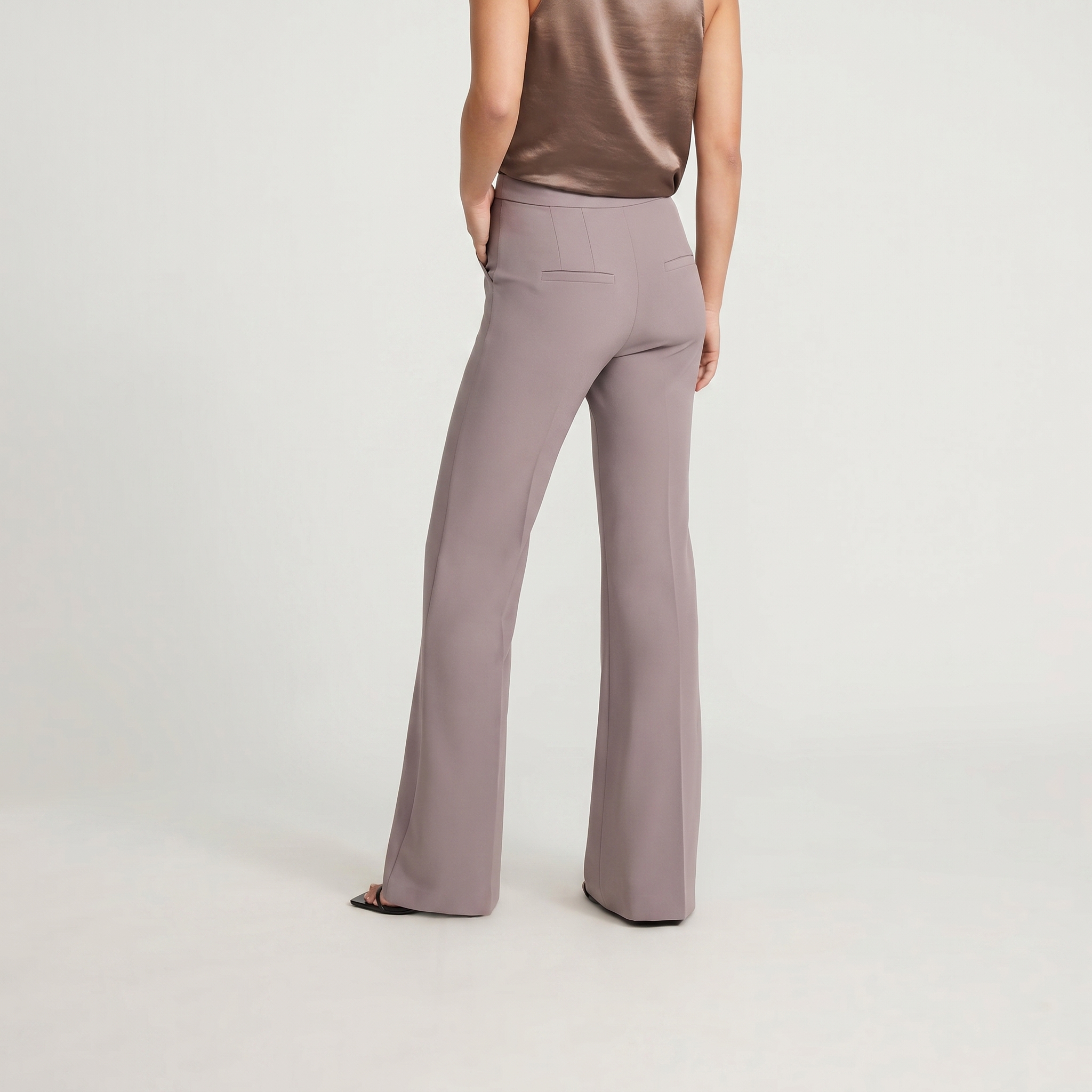 Editor Studio Stretch Twill High Waisted Flare Trouser