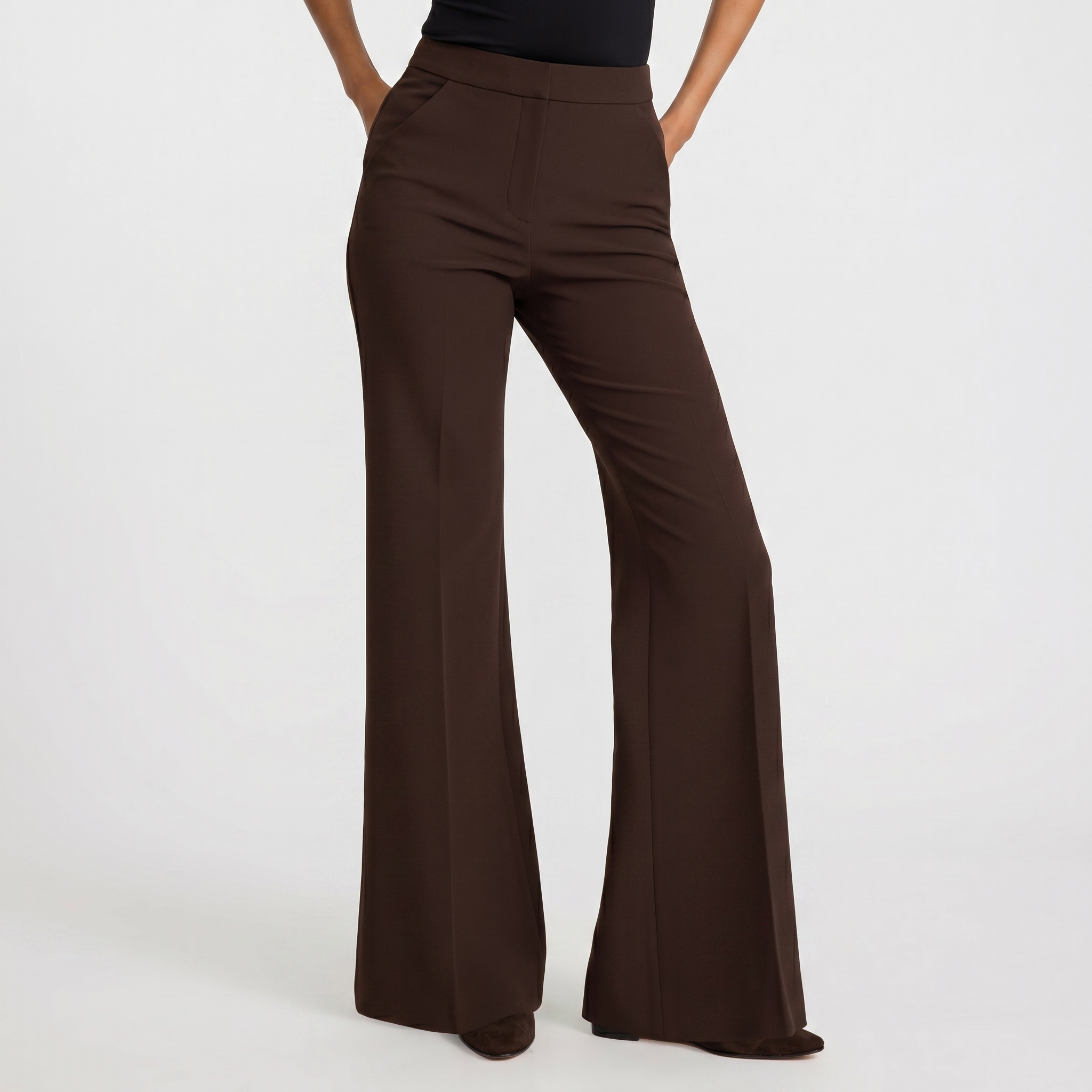 Editor Studio Stretch Twill High Waisted Flare Trouser