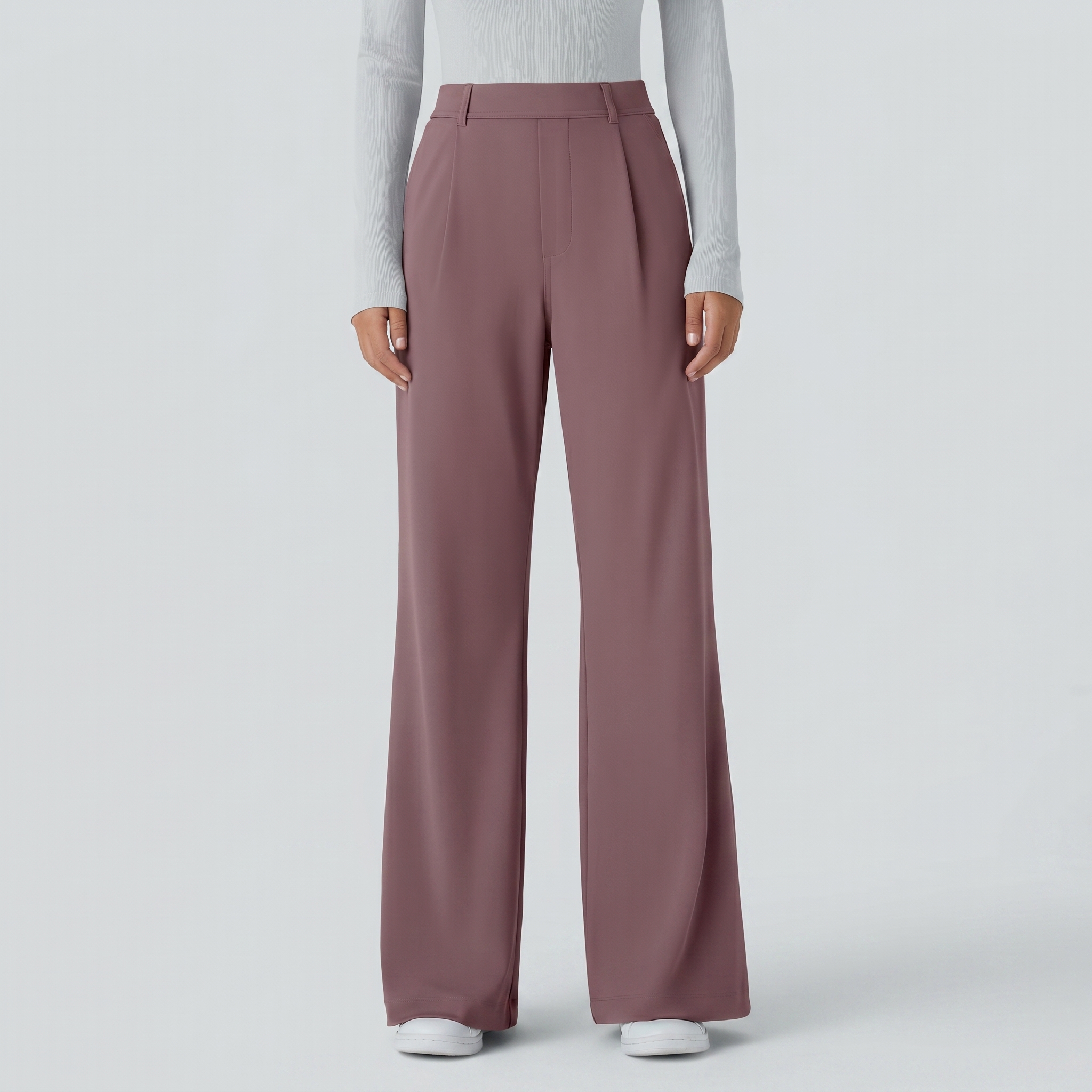 High Waisted Pocket Work Flare Pants