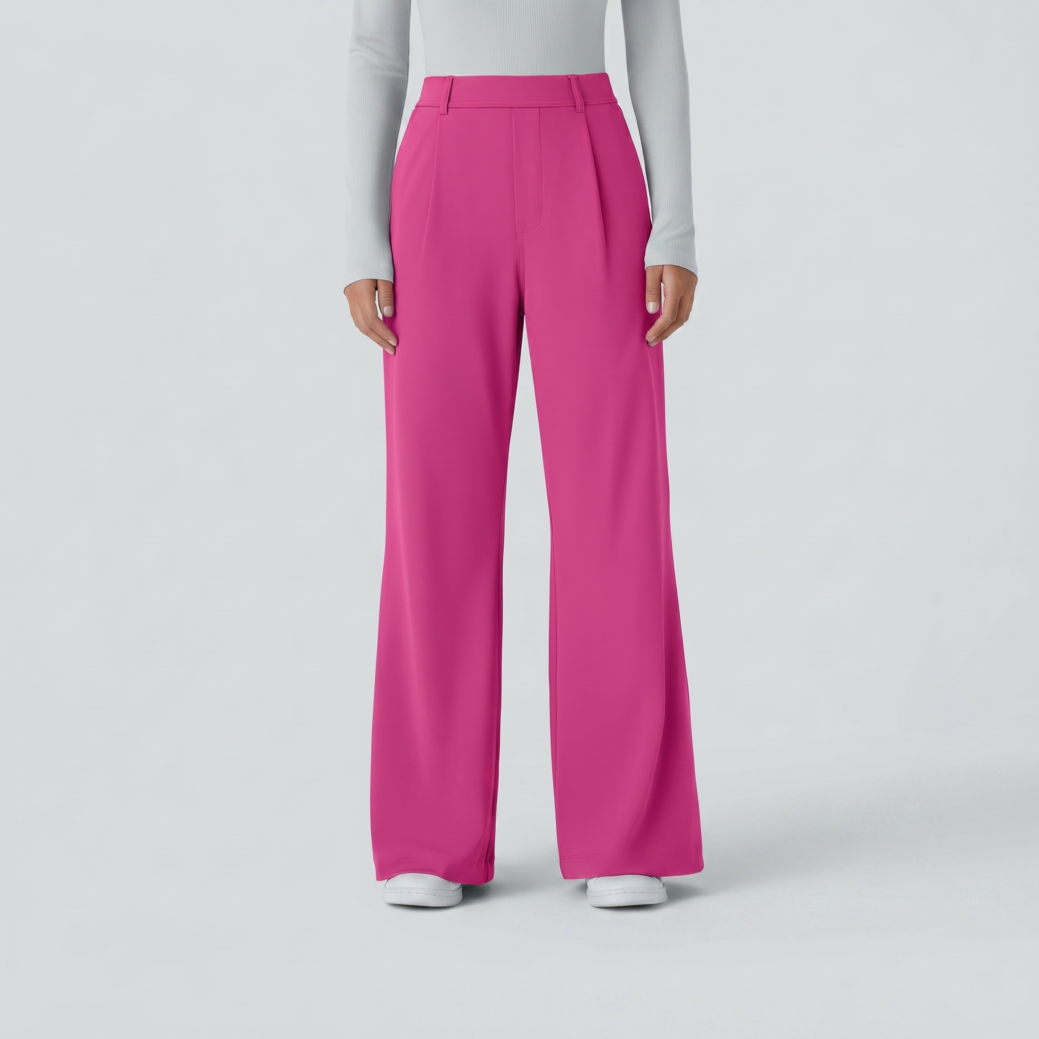 High Waisted Pocket Work Flare Pants