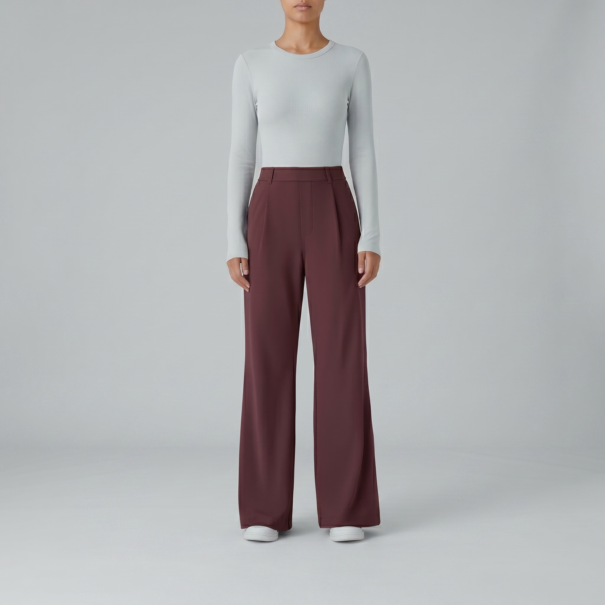 High Waisted Pocket Work Flare Pants