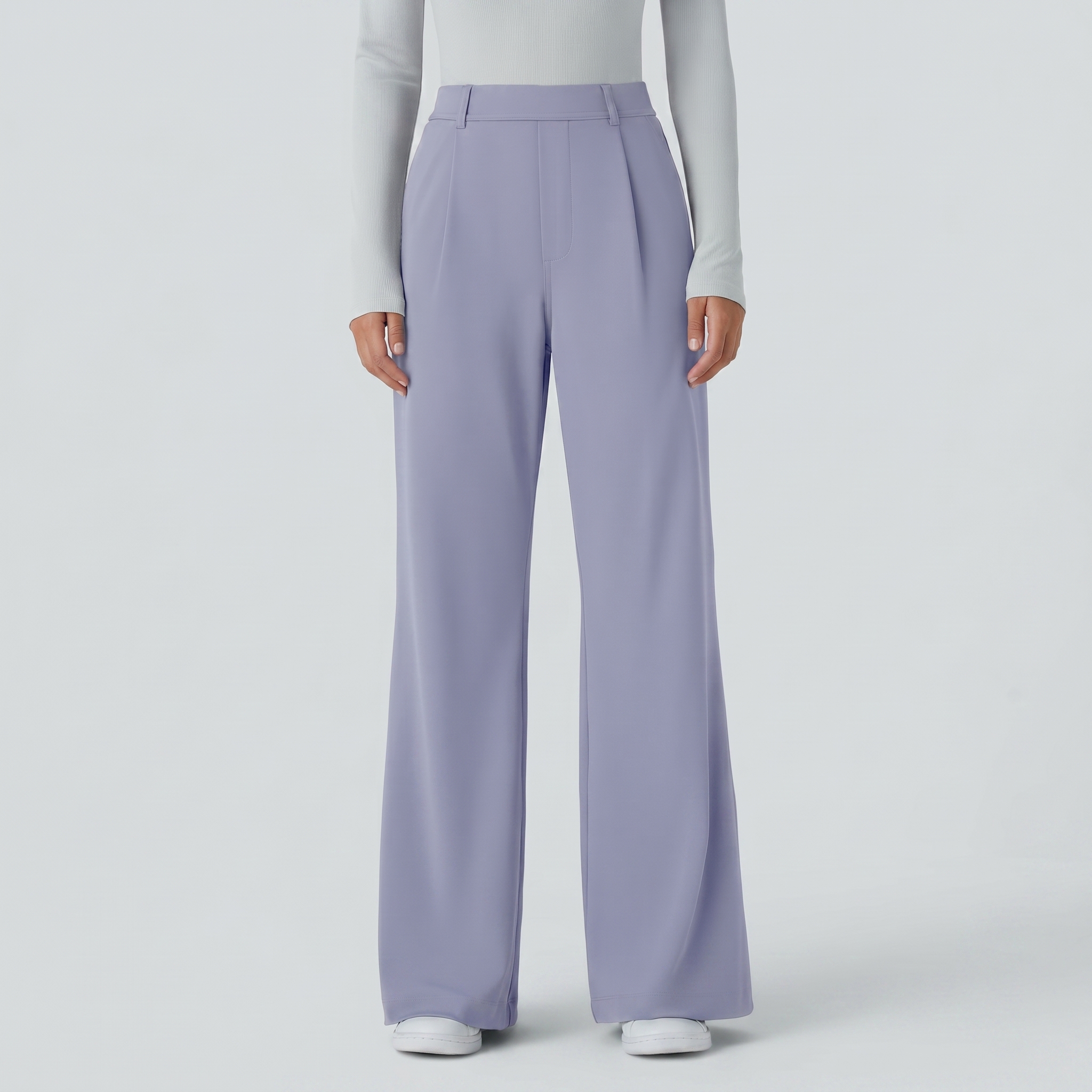 High Waisted Pocket Work Flare Pants