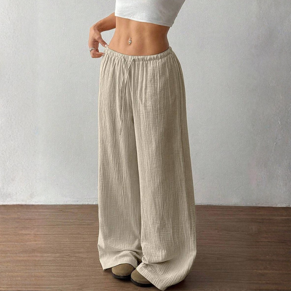 Casual Straight Low Rise Pants For Women