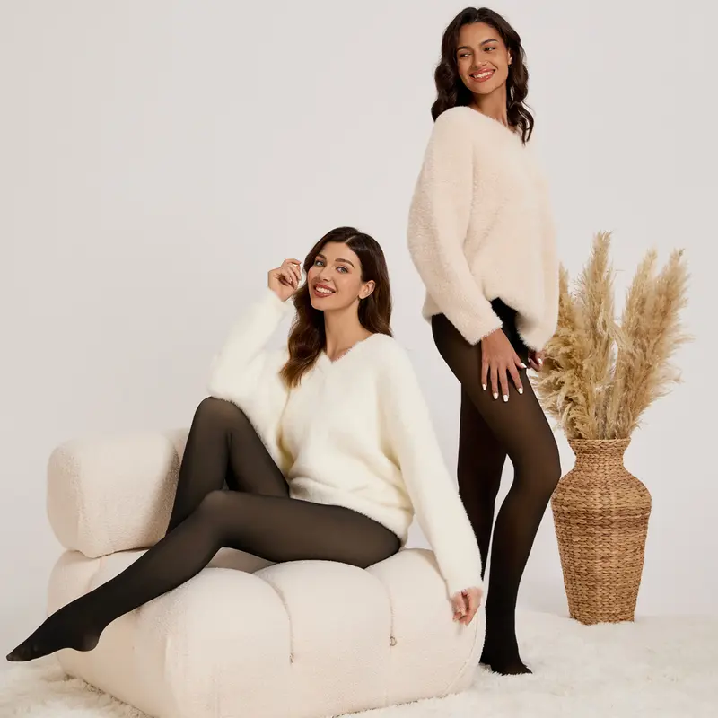 Tournesol Fleece Lined Tights One-Lined Seams