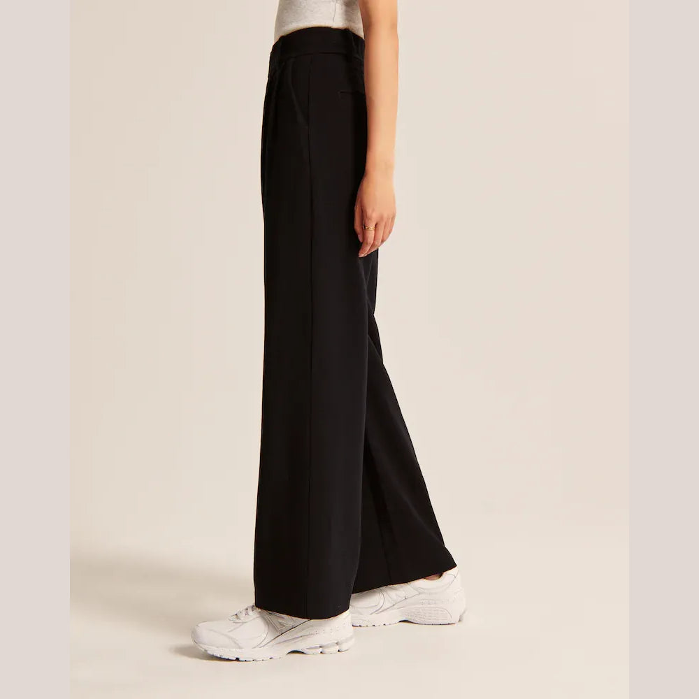 High Waist Tailored Wide Leg Pants-My Comfy Pant