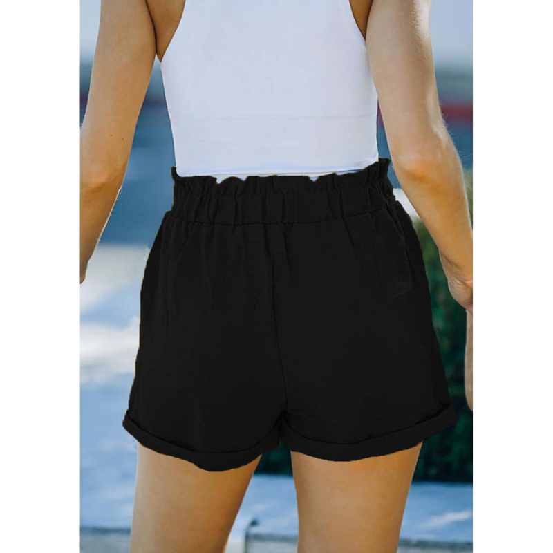 Loose Waisted Strap Pocket High Waisted Casual Shorts-My Comfy PantLoose Waisted Strap Pocket High Waisted Casual Shorts - Image 6