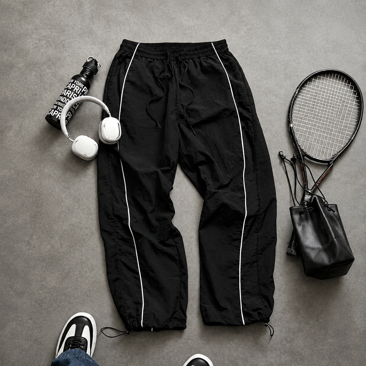 Casual Loose Jogger Pants With Drawstring For Men