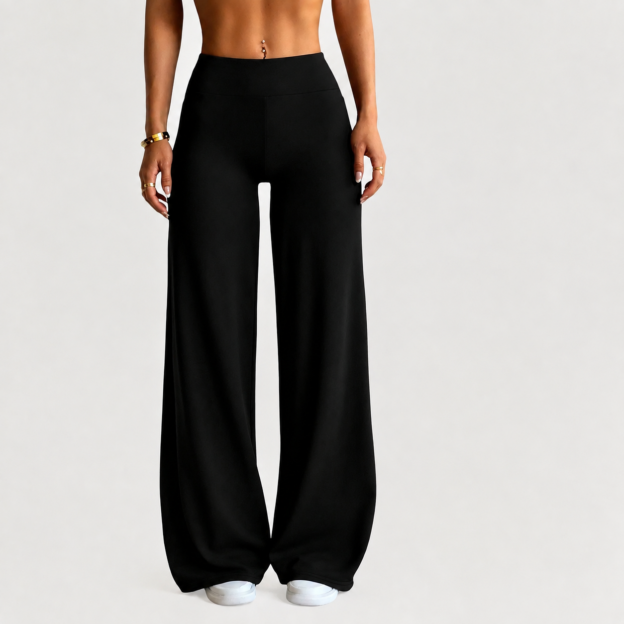 Slim Fit High Rise Wide Yoga Pants For Women Gym And Daily Wear