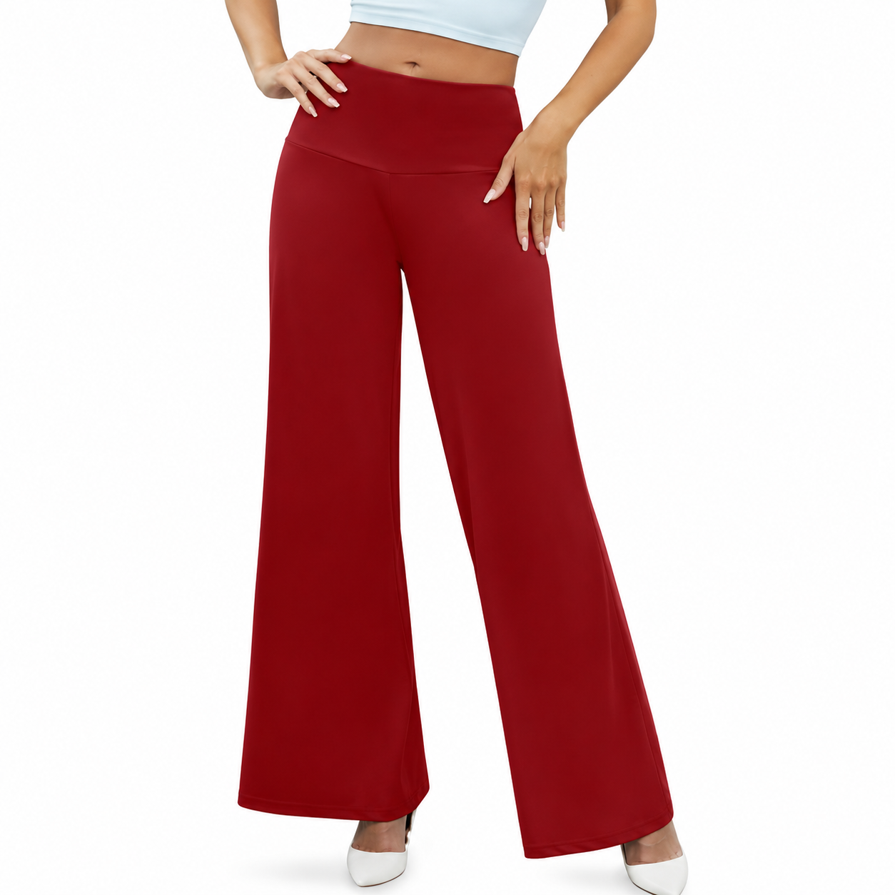 Casual Wide Flowy Loose Fit Pants For Women