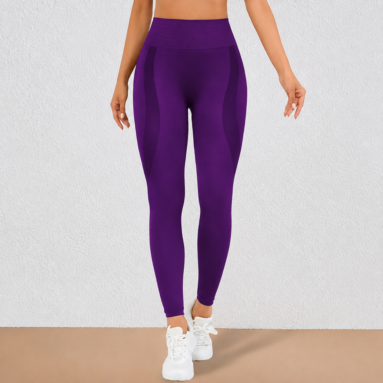 High Rise Stretch Workout Running Leggings For Women