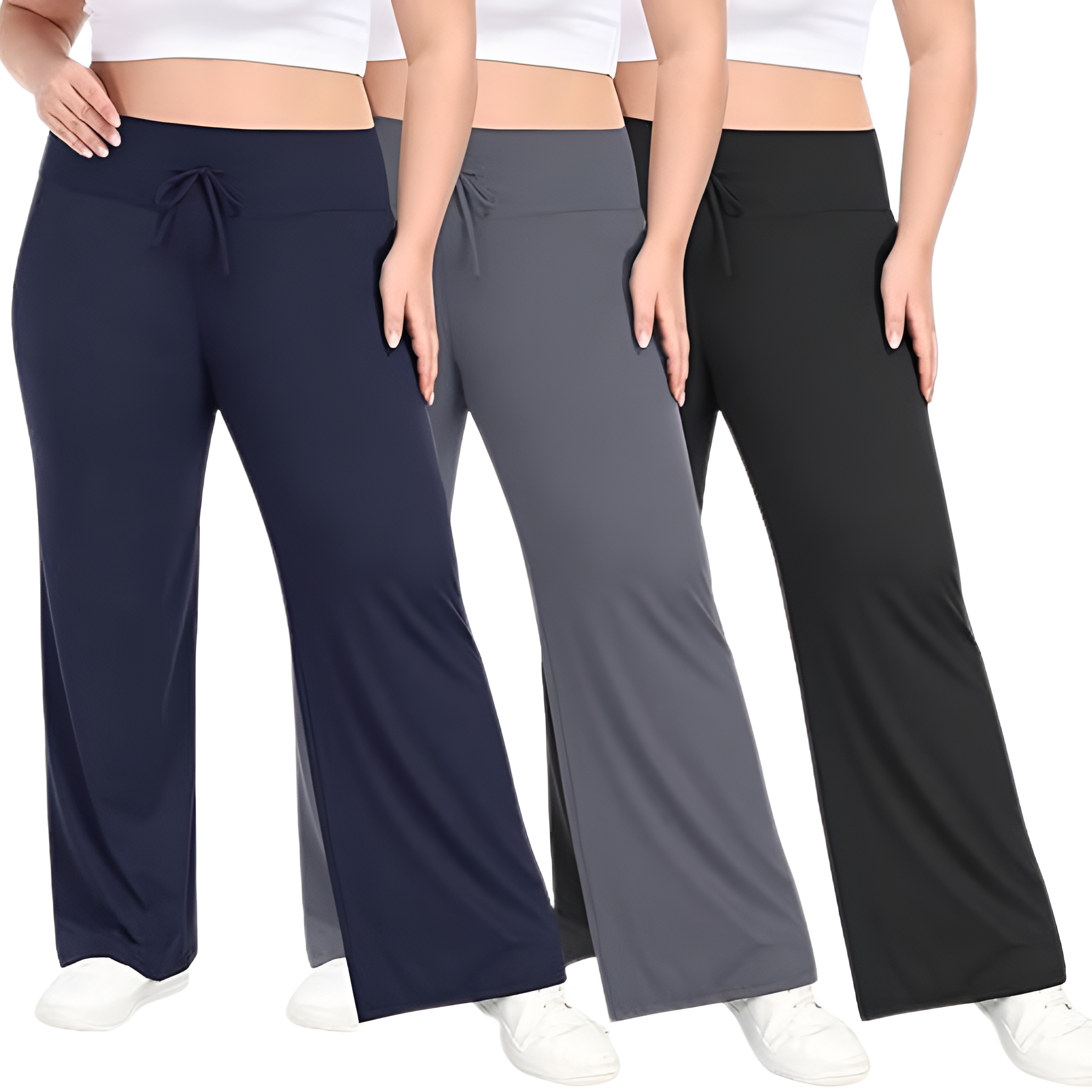 Pack Of 3 Casual Lounge Wide Yoga Pants For Women