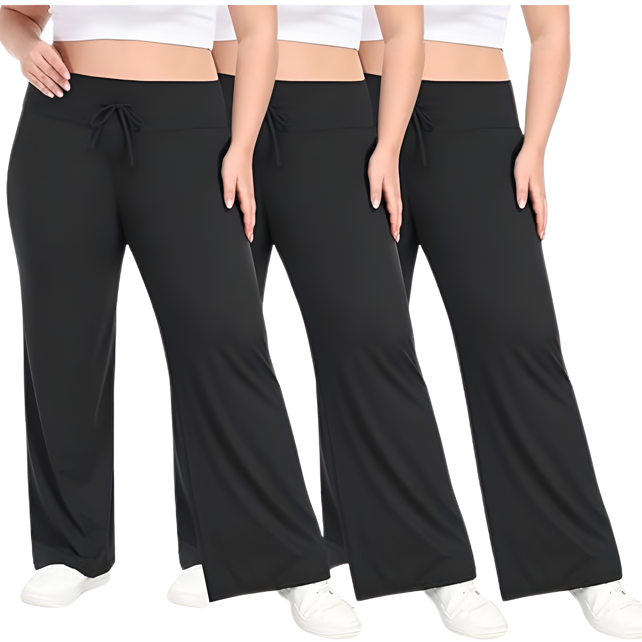 Pack Of 3 Casual Lounge Wide Yoga Pants For Women