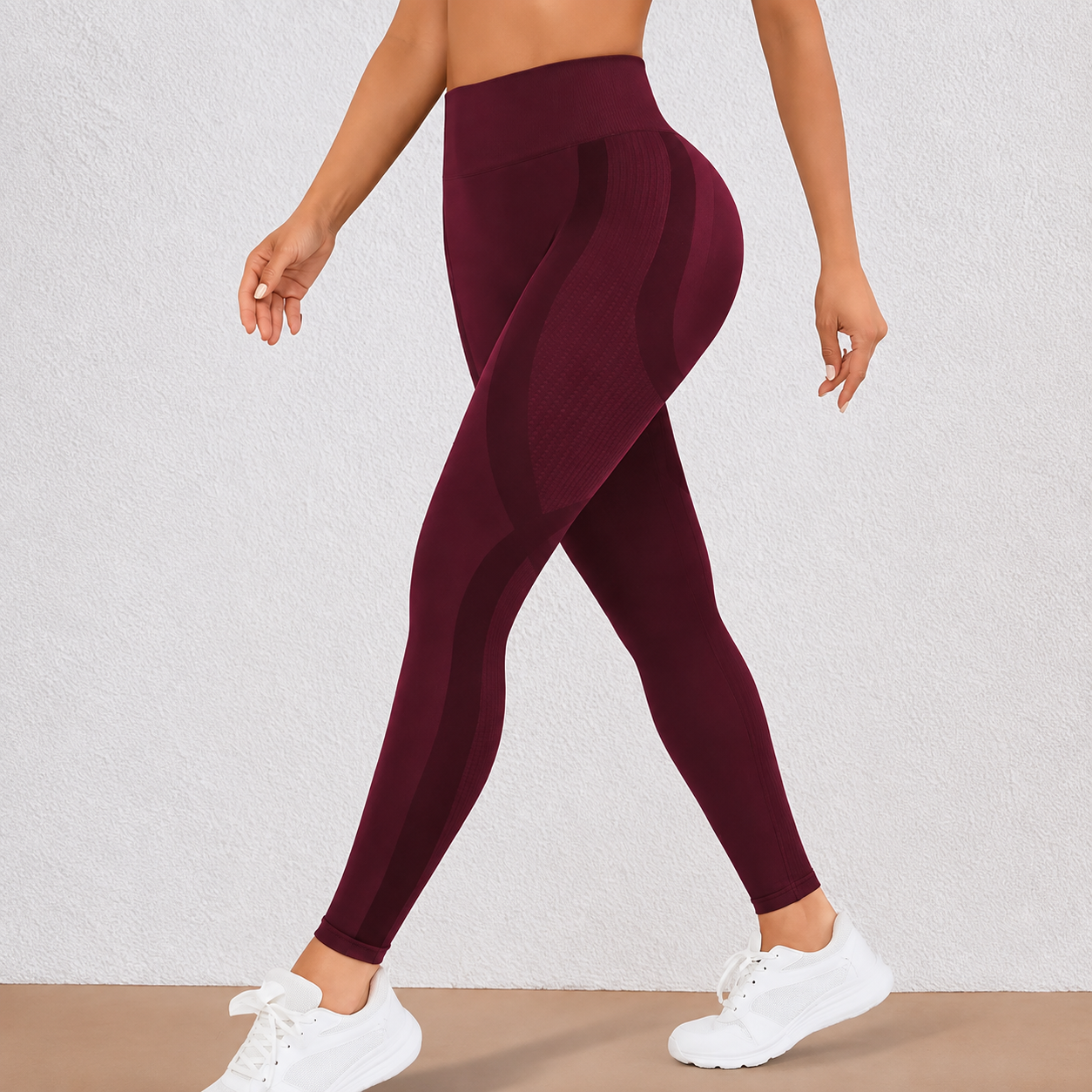 High Rise Stretch Workout Running Leggings For Women