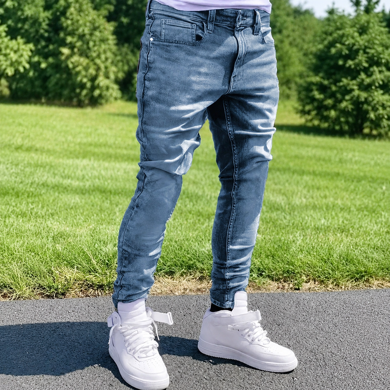 Casual Versatile Cargo Outdoor Jeans For Men