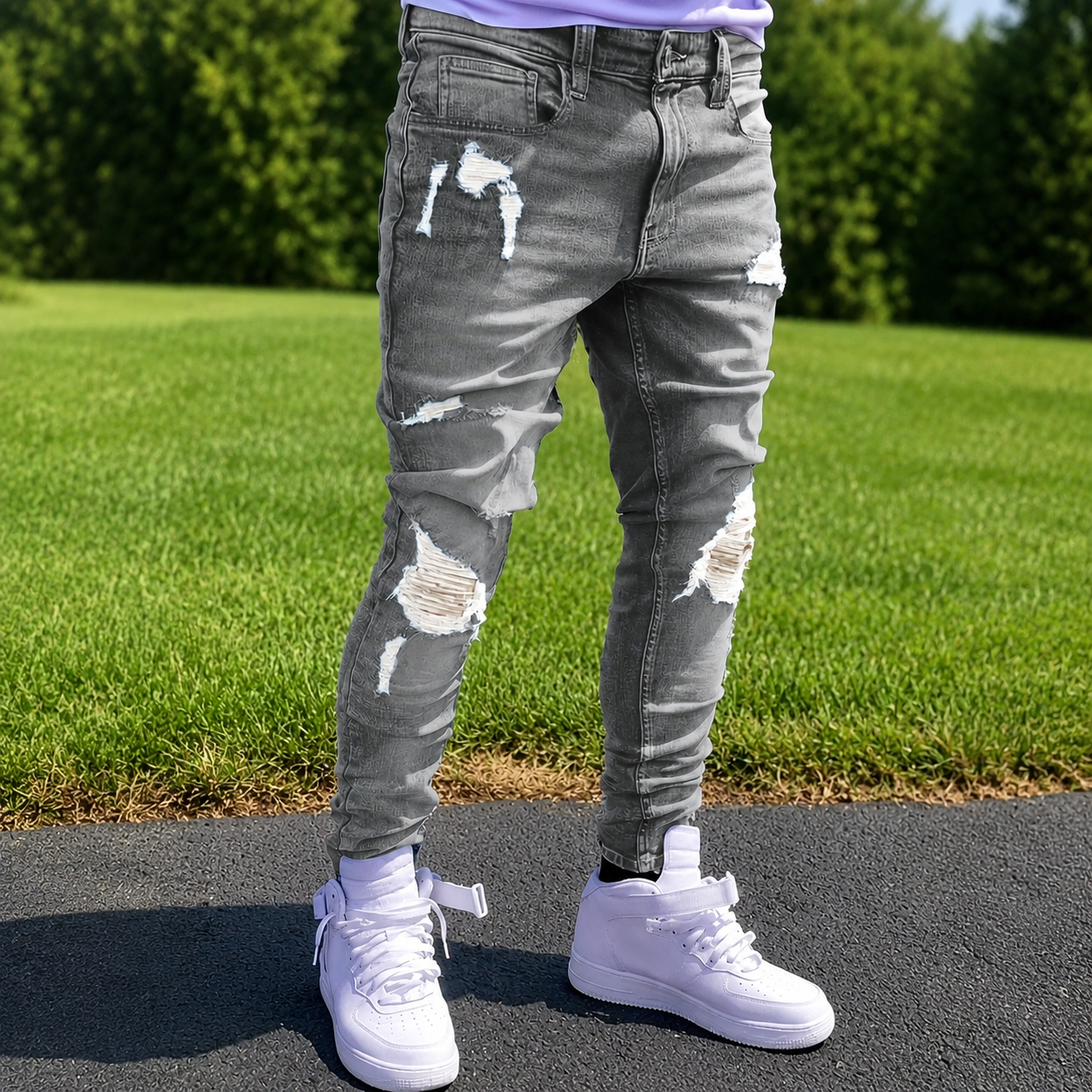 Casual Summer Streetwear Denim Jeans For Men