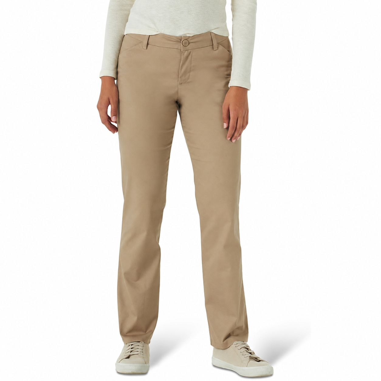 Stretch Twill Chino Fit Pants For Women