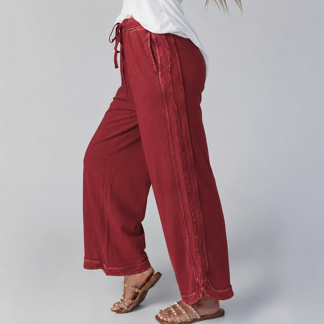 Vintage Baggy Washed Wide Athletic Sweatpants Trousers For Women