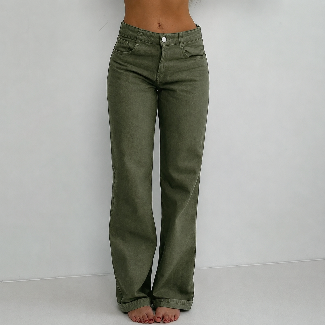Casual Solid Slim Fit Jeans With Pockets For Women