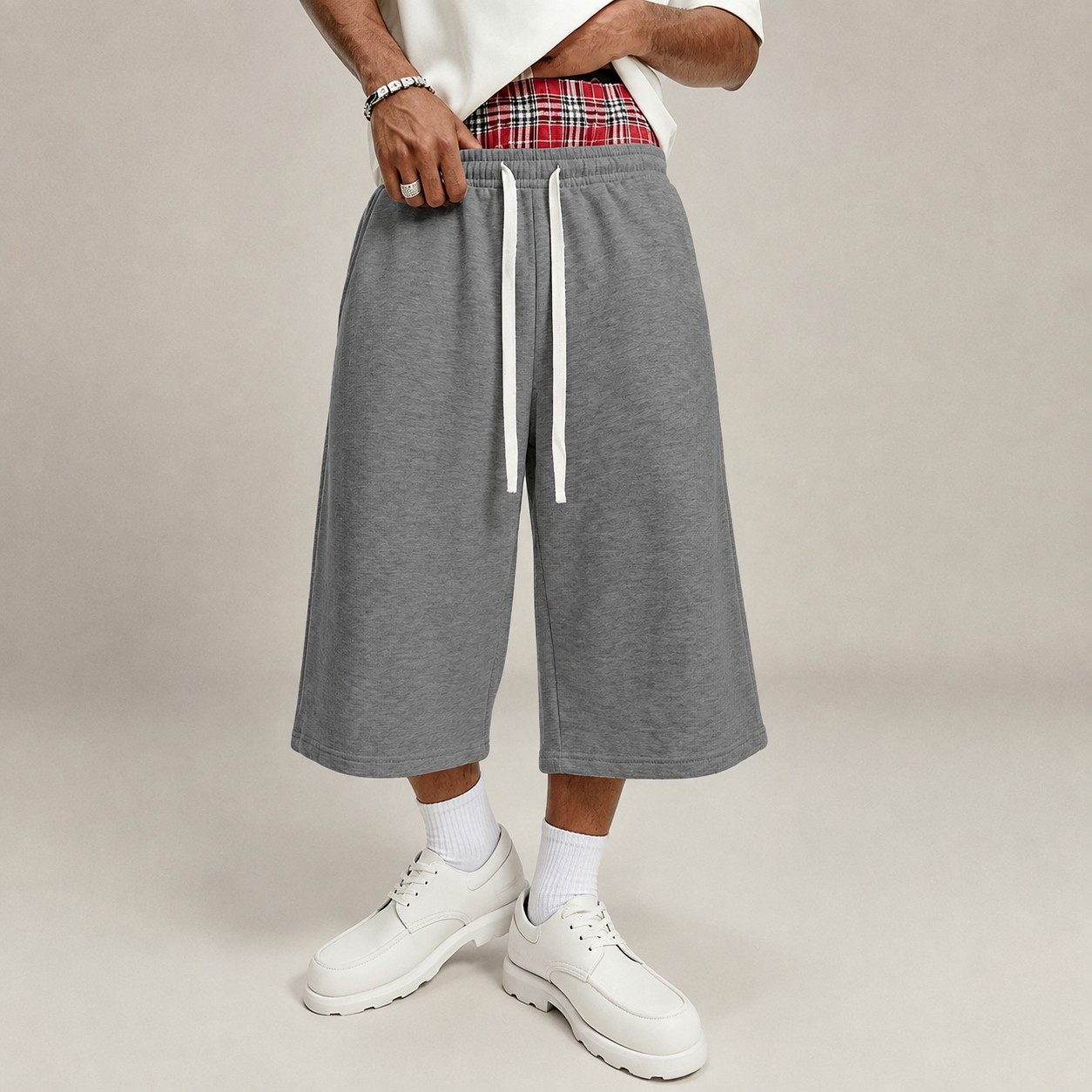 Casual Wide Length Sports Pants For Men
