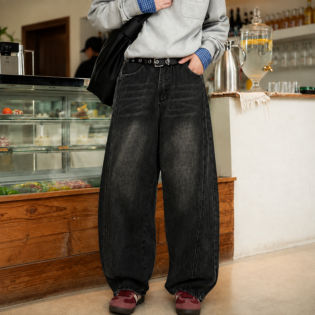 Wide Loose Baggy Hip Hop Streetwear Jeans For Men With Pockets