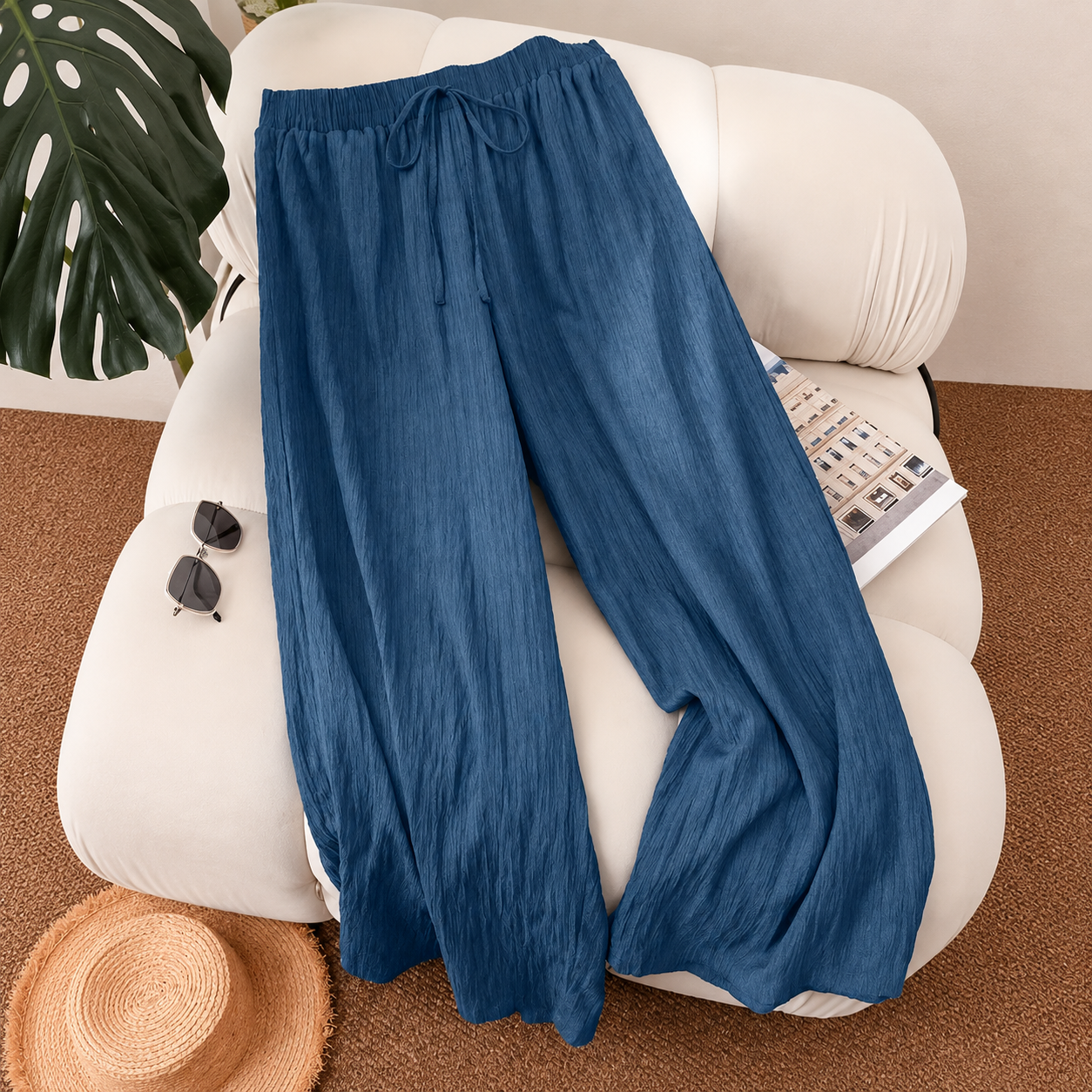 Plus Size Loose Fit Pull On Casual Lounge Pants For Women