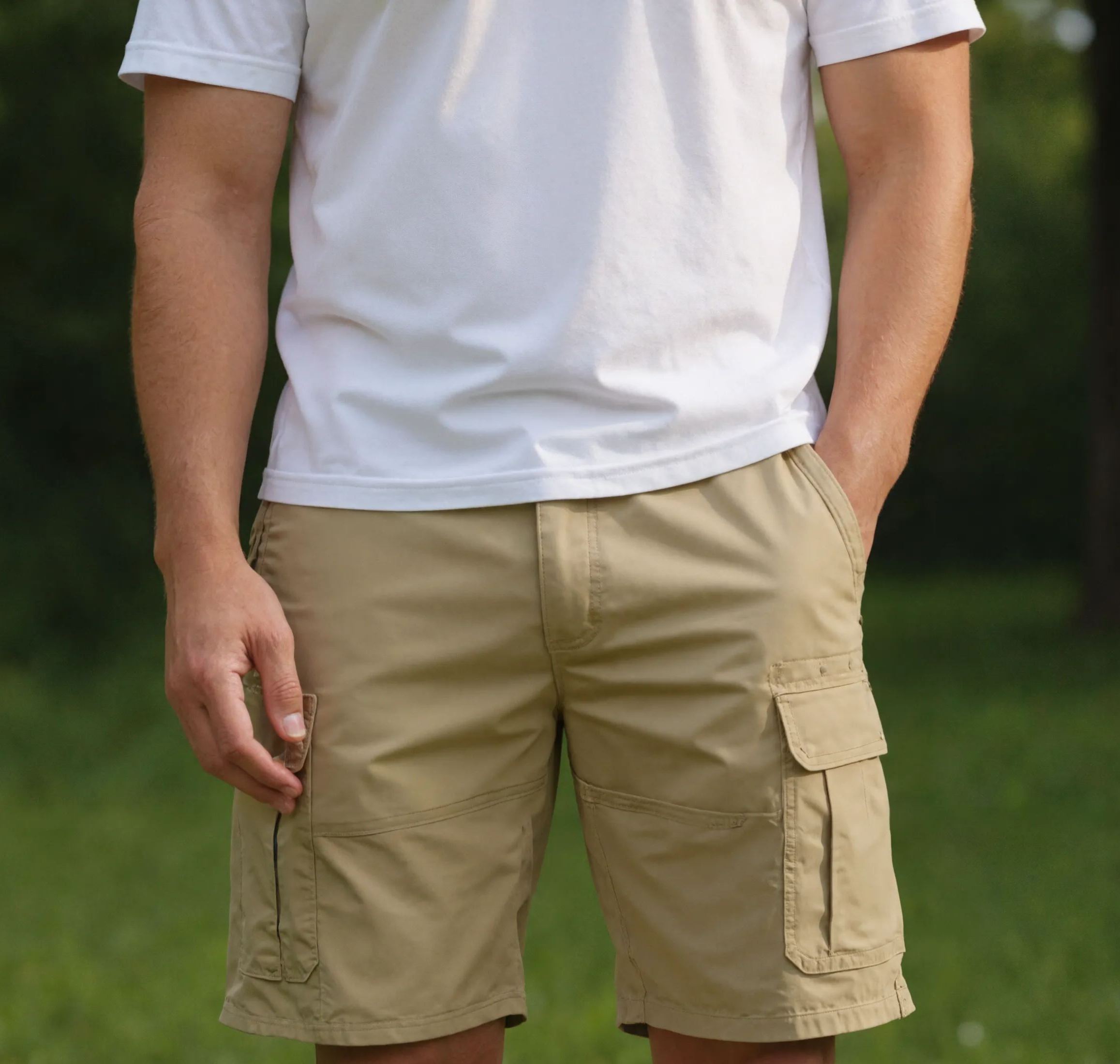 Men’s Classic Cargo Stretch Shorts with Multi PocketsClassic Cargo Stretch Shorts With Multi Pockets For Men  - Image 3