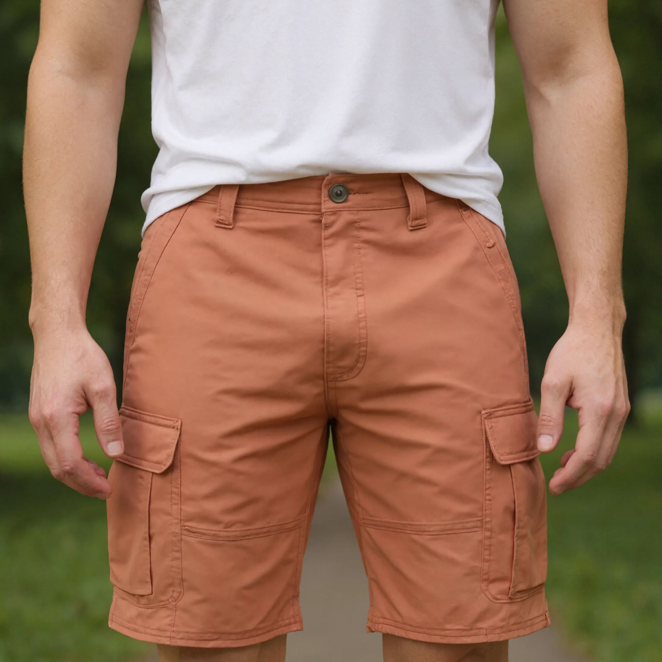 Men’s Classic Cargo Stretch Shorts with Multi Pockets